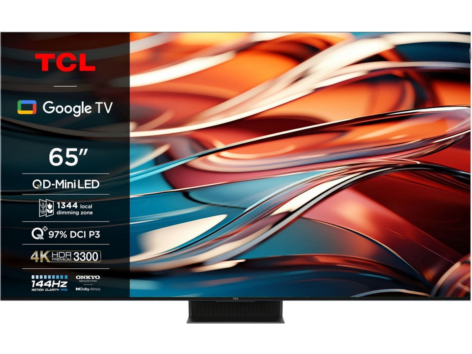 TCL 65" 65C855 QLED Pro 4K Google TV 144Hz 60 - 69 tums TV