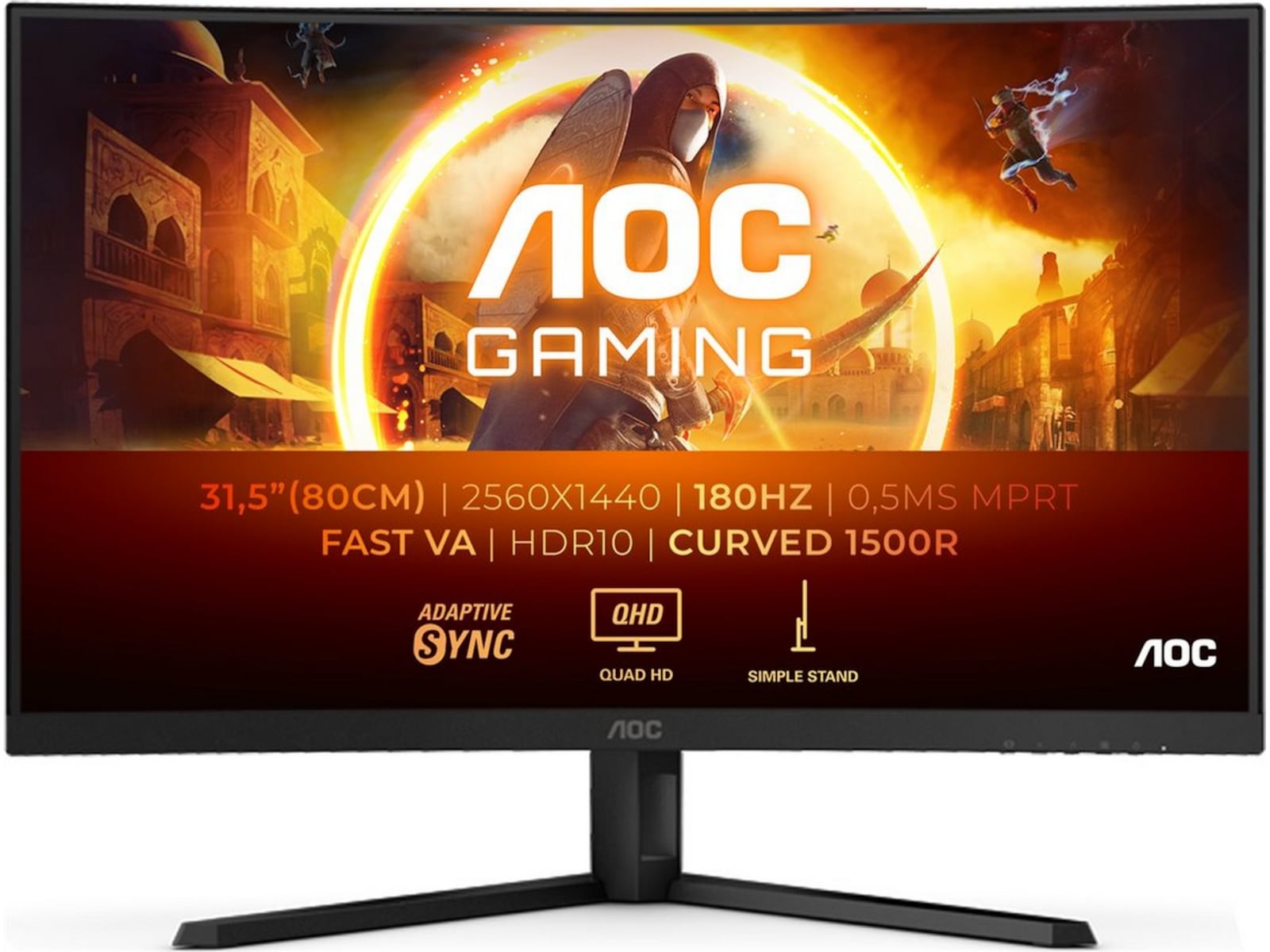 AOC 32" curved gamingskärm CQ32G4VE Datorskärm
