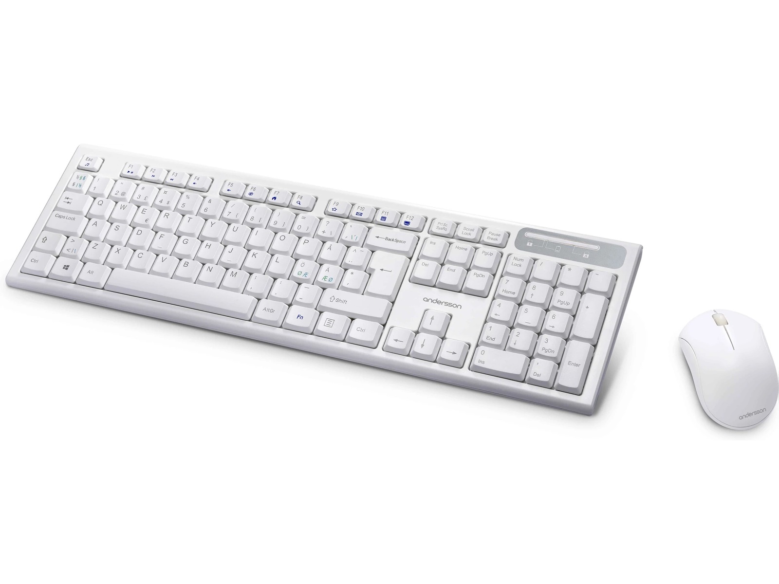 Andersson trådlöst tangentbord och mus med tysta knappar Mus & tangentbord -combo-paket