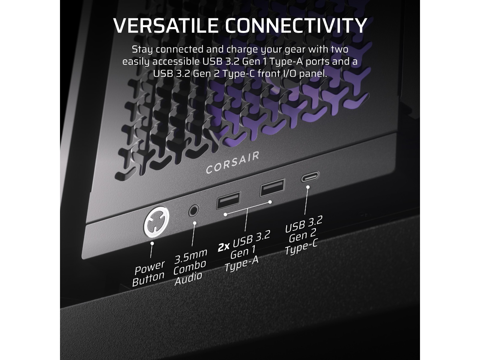 Corsair FRAME 4000D ARGB Mid-Tower (svart) Midi tower