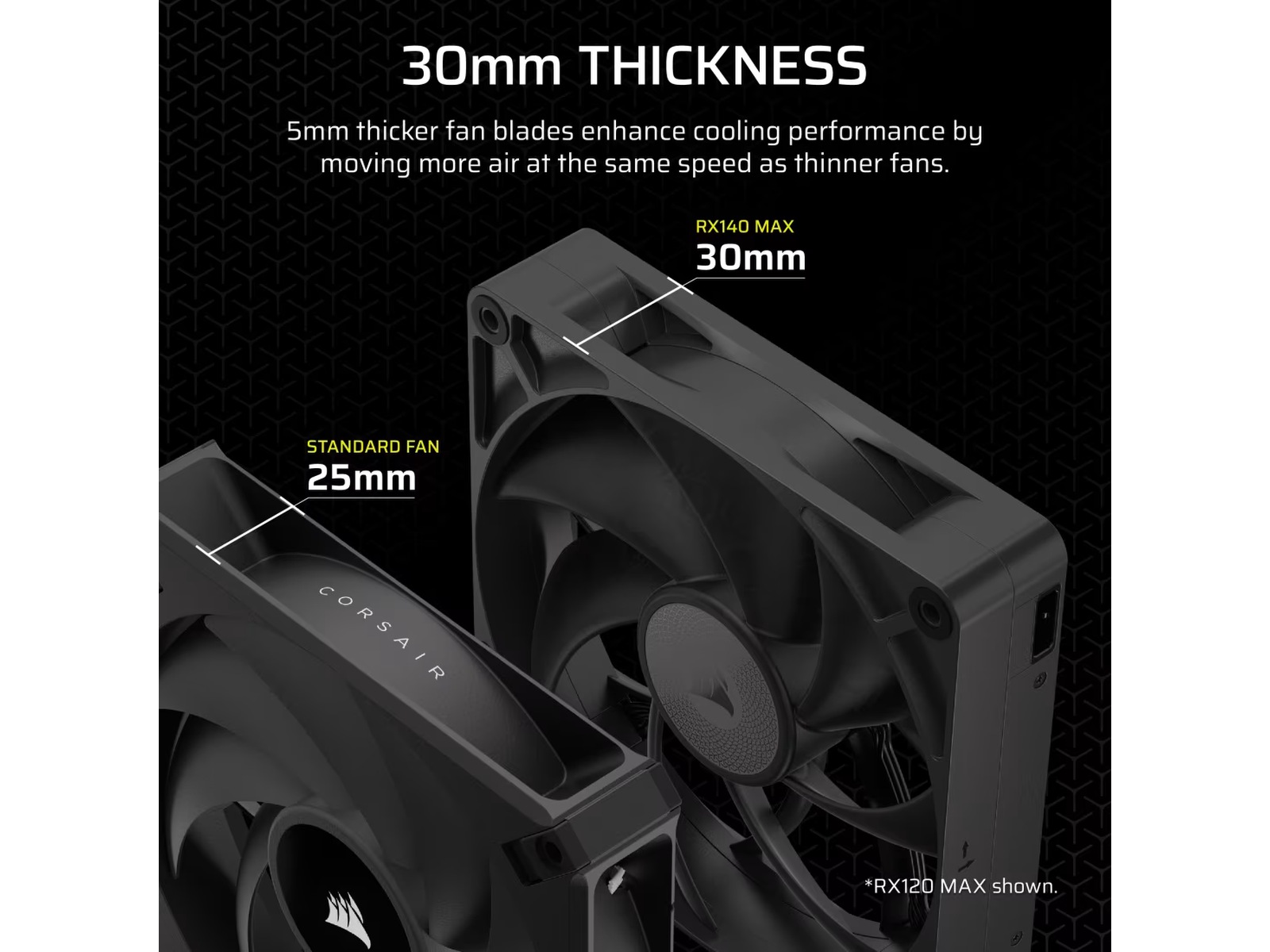 Corsair iCUE LINK RX140 MAX Fläkt (svart) Fläkt