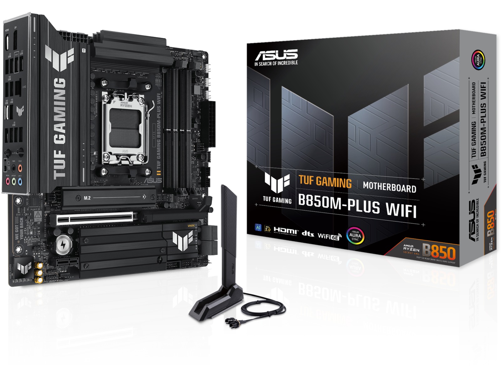 ASUS TUF GAMING B850M-PLUS WIFI Moderkort AMD Socket