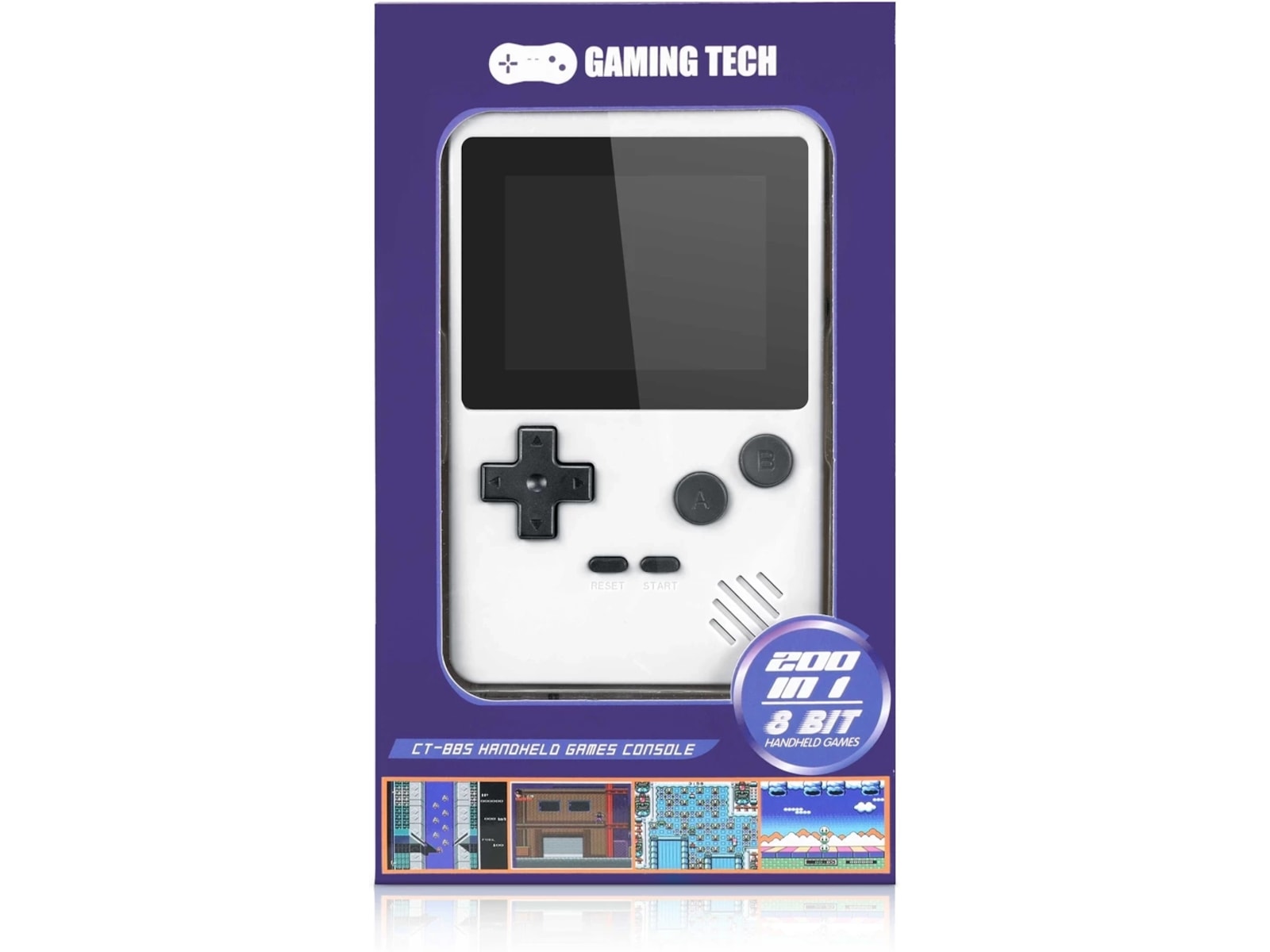 Gaming Tech CT-885 8-bit portabel spelkonsol (vit) Konsoler