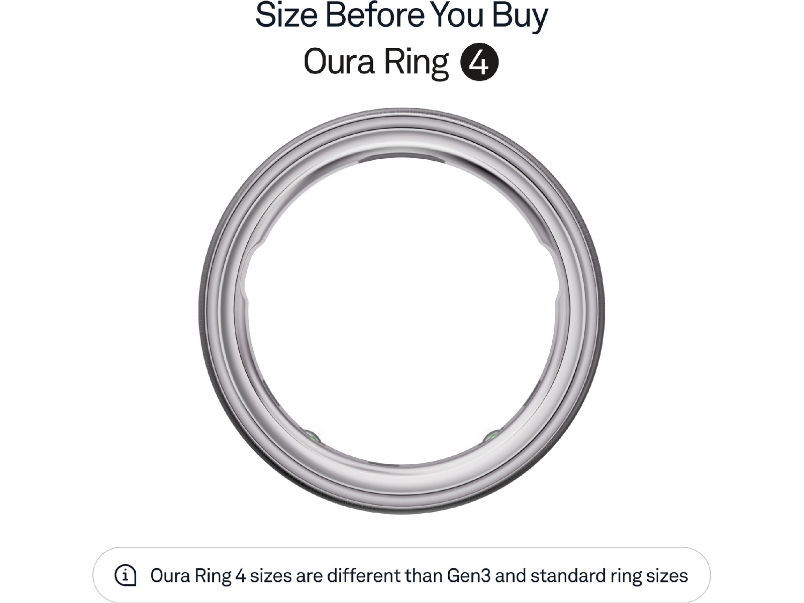 Oura Ring 4 Smart Ring str. 4 (borstad silver) Smart ring