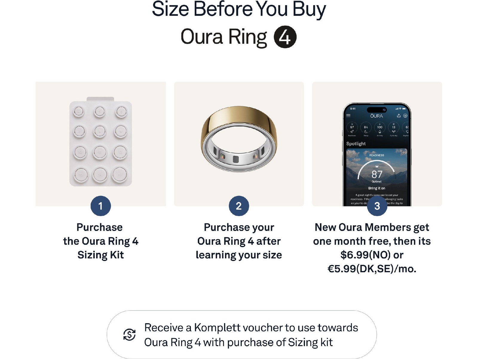 Oura Ring 4 Smart Ring str. 14 (guld) Smart ring