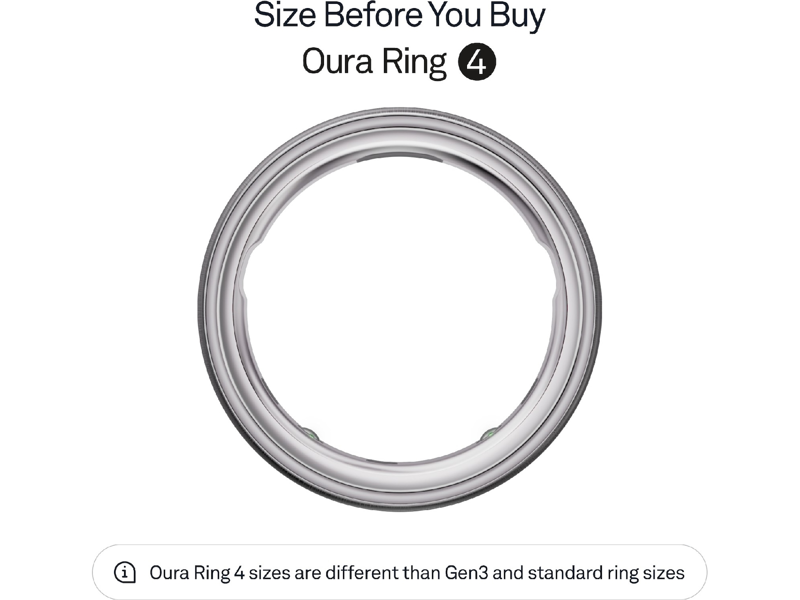 Oura Ring 4 Smart Ring str. 9 (borstad silver) Smart ring