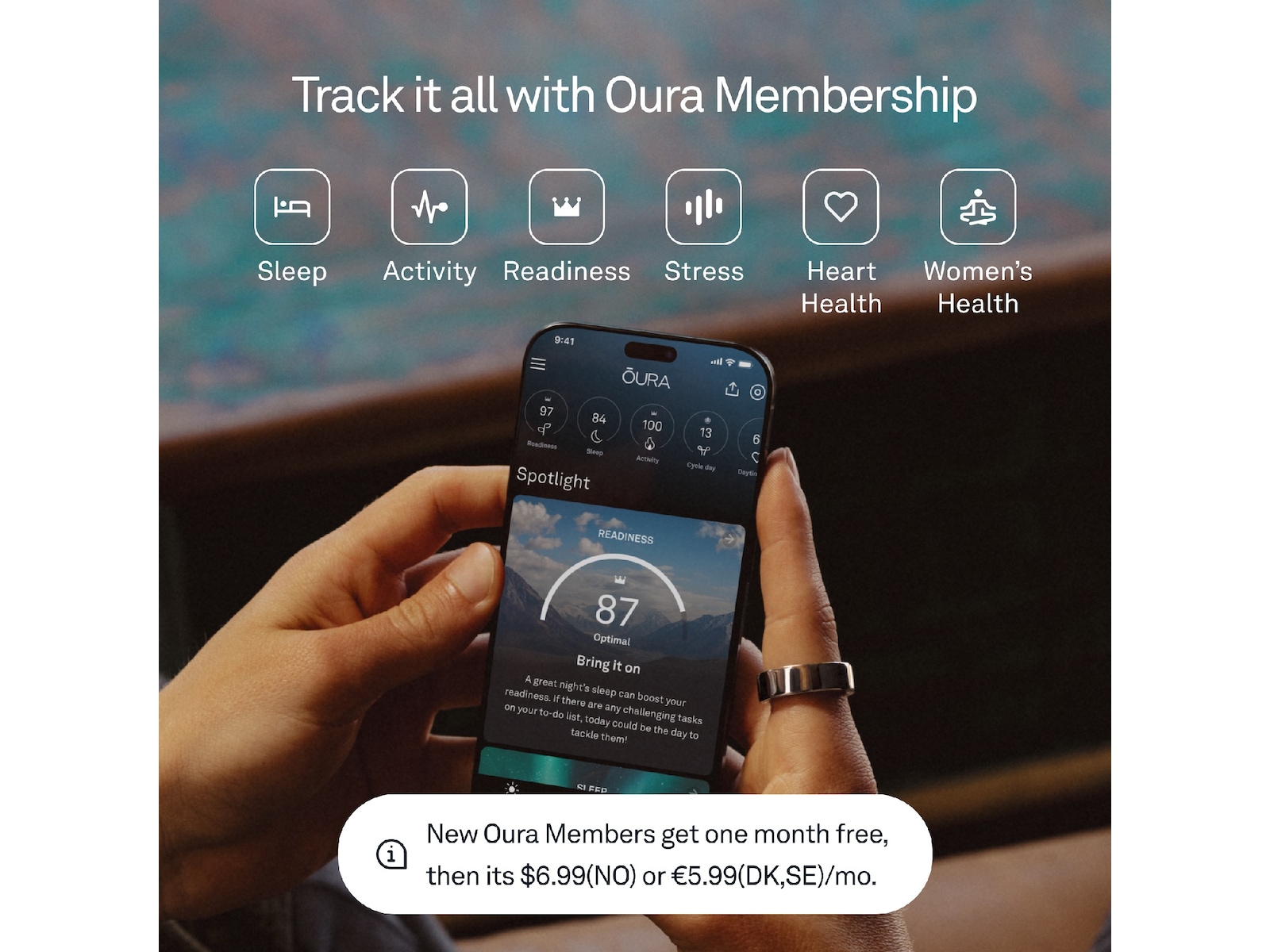 Oura Ring 4 Smart Ring str. 5 (svart) Smart ring