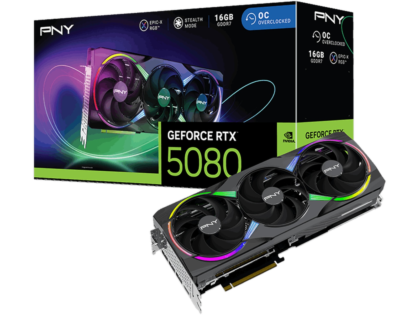 PNY GeForce RTX 5080 ARGB OC Grafikkort