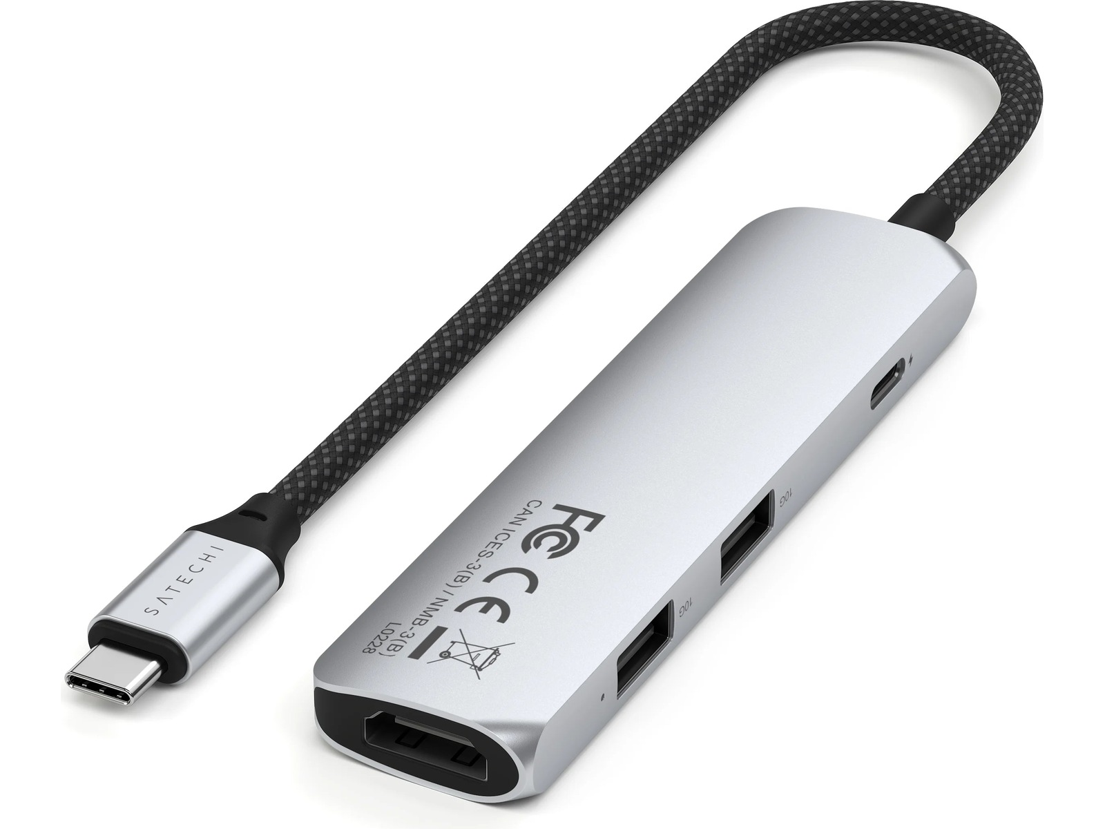 Satechi 4-i-1 Slim 4K Multiport docking (silver) Dockningsstation och USB-hub