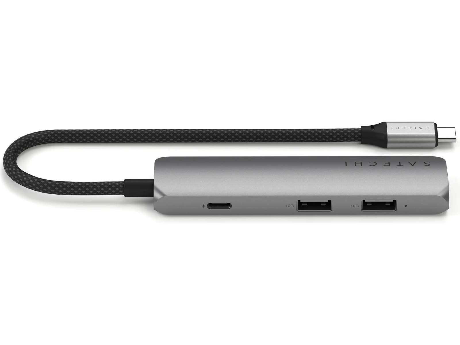 Satechi 4-i-1 Slim 4K Multiport docking (rymdgrå) Dockningsstation och USB-hub