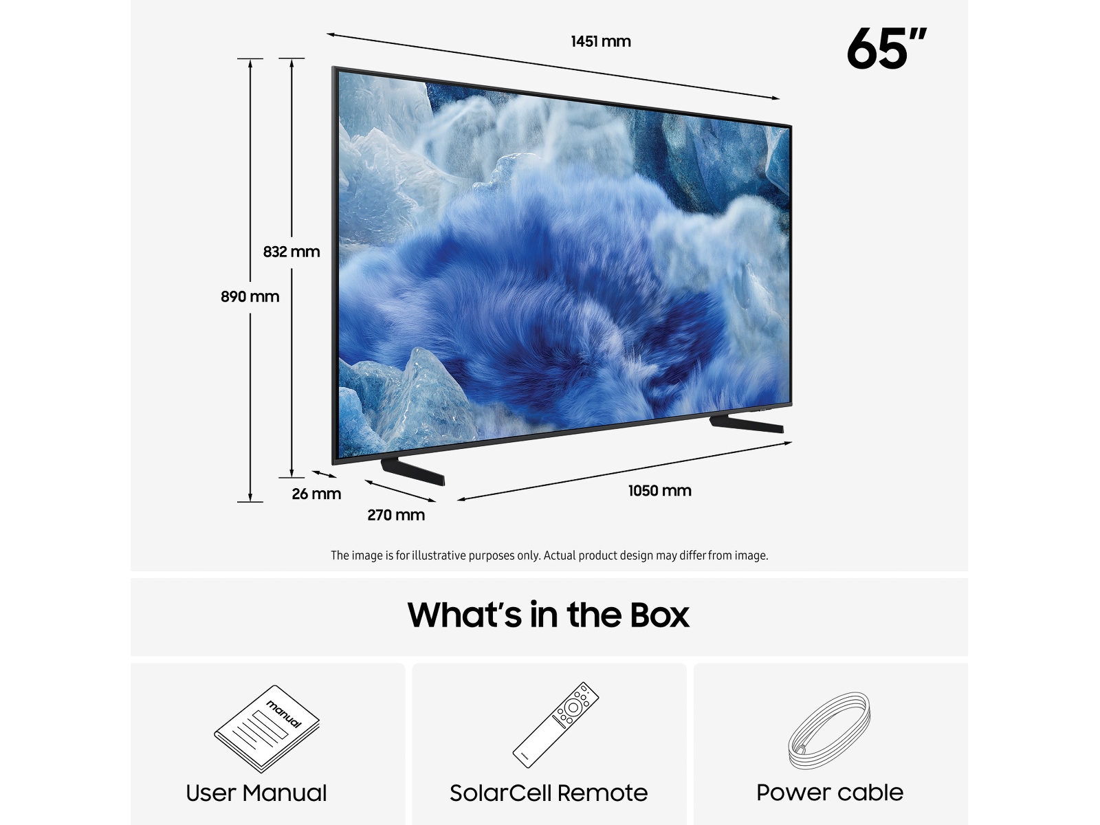Samsung 65" Q8FA QLED 4K Smart TV (2025) 60 - 69 tums TV