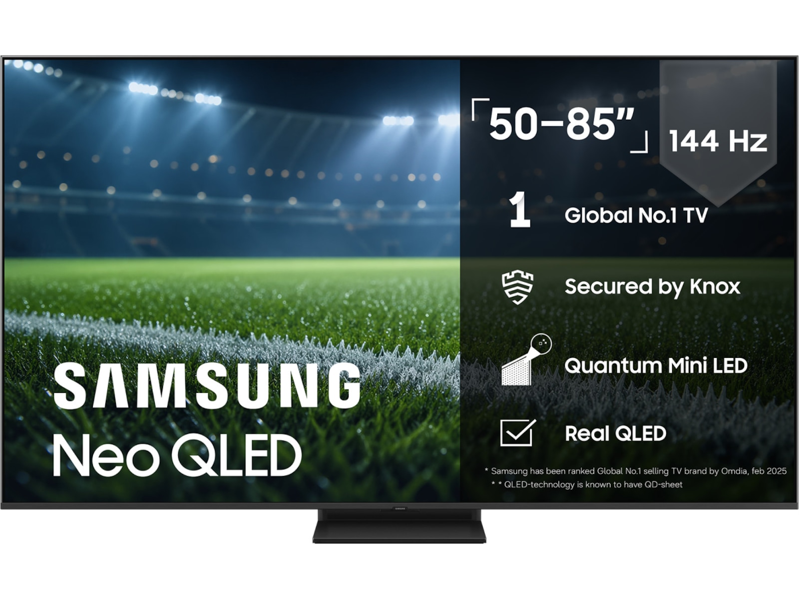 Samsung 85" QN80F Neo QLED 4K Mini LED Smart TV (2025) Över 80 tums TV