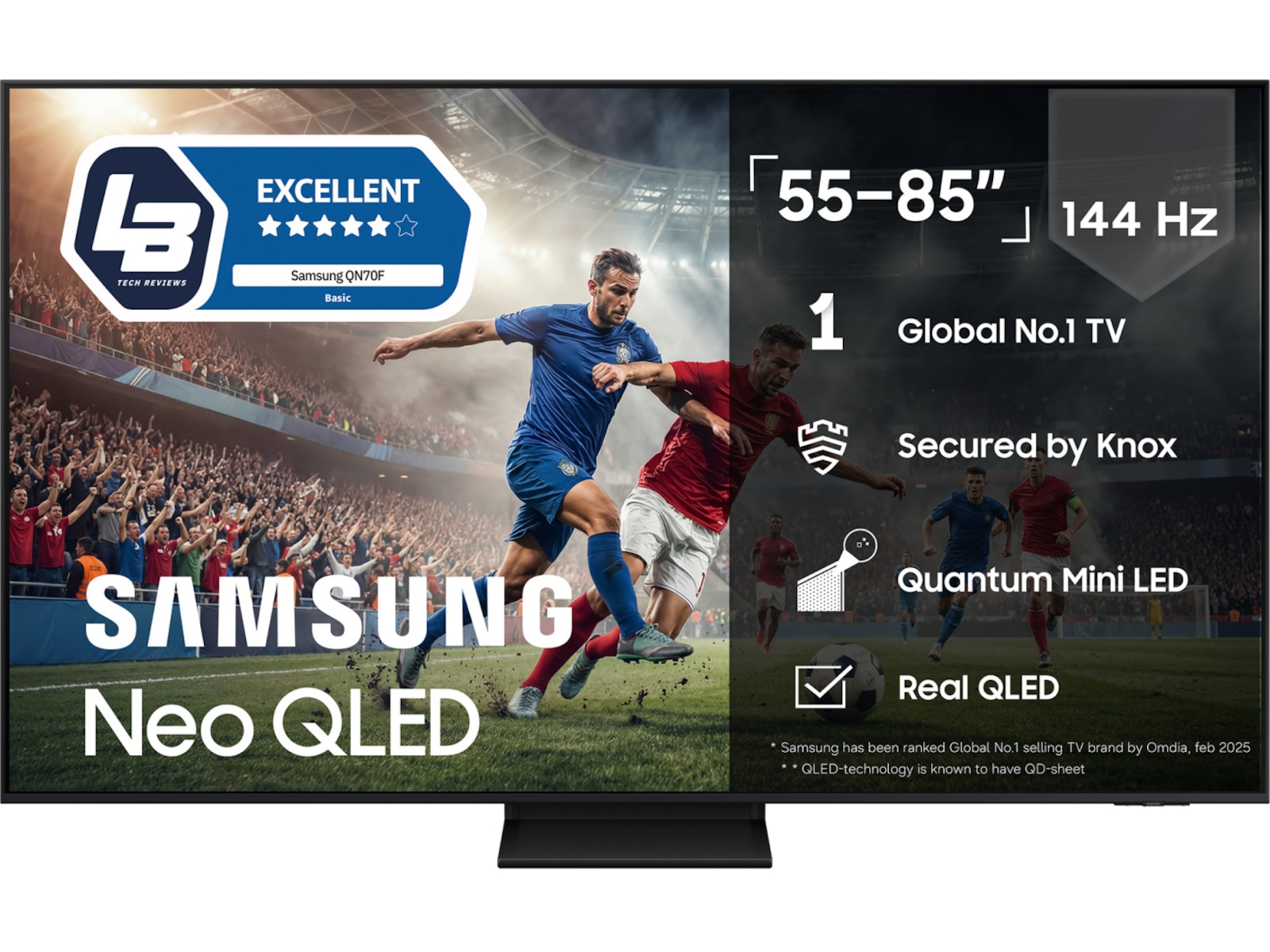 Samsung 55" QN70F Neo QLED 4K Mini LED Smart-TV (2025) 50 - 59 tums TV