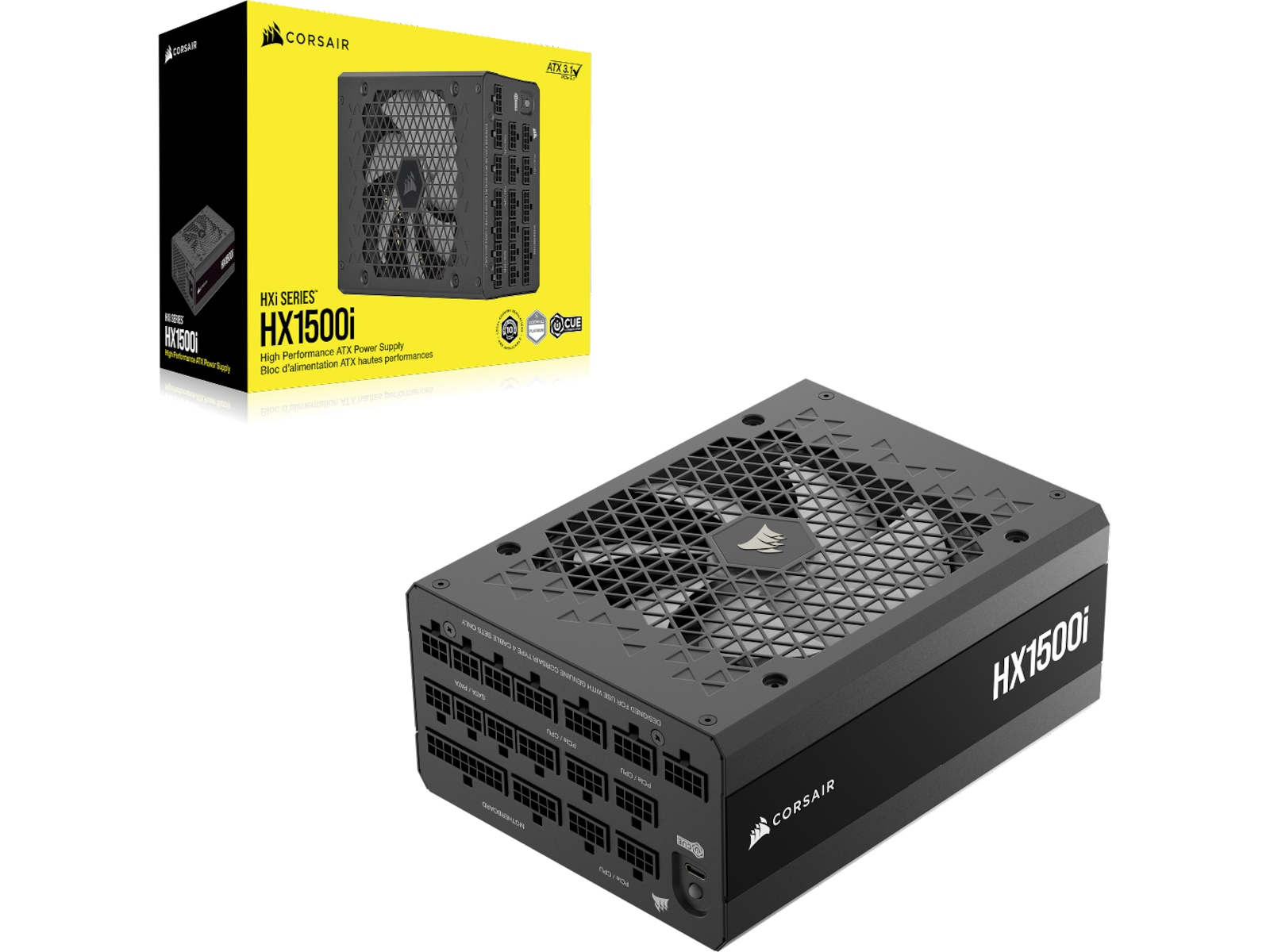 Corsair HXi Series HX1500i PSU (svart) Nätaggregat