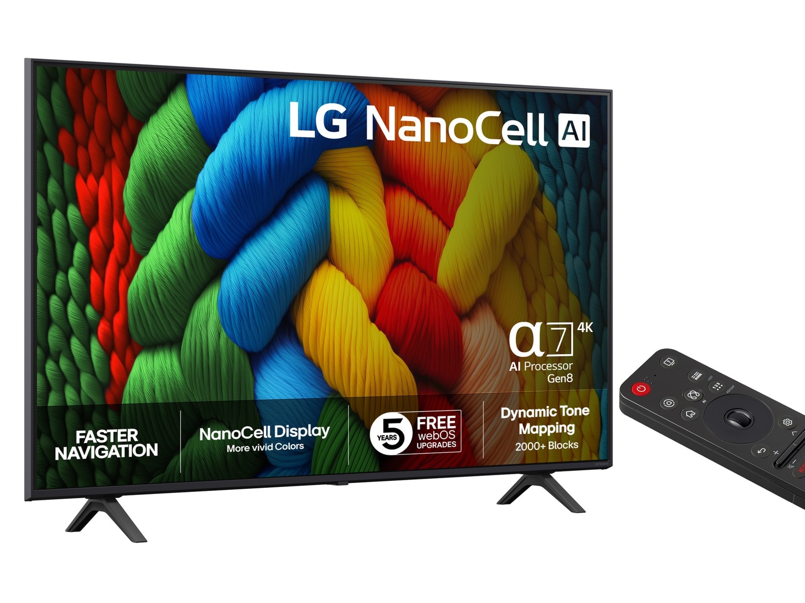 LG 55" NANO80 AI 4K NanoCell Smart TV (2025) 50 - 59 tums TV