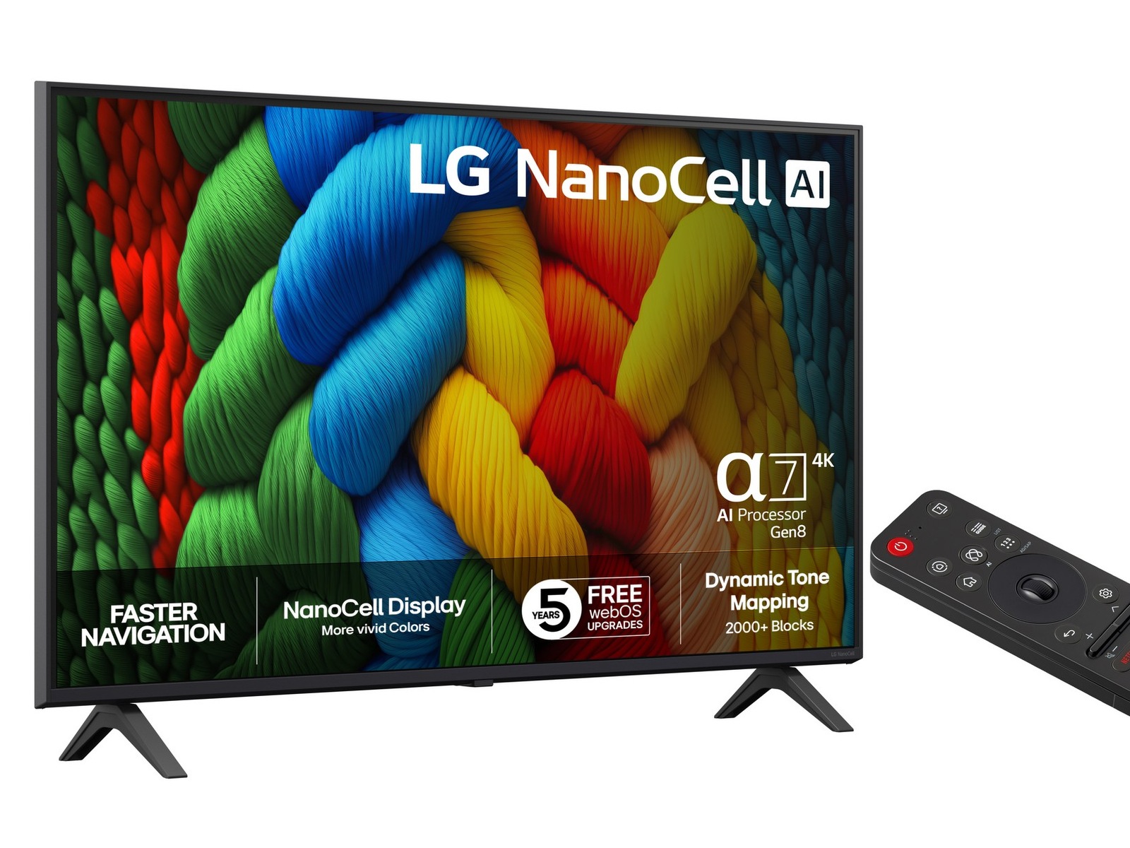 LG 43" NANO80 AI 4K NanoCell Smart TV (2025) 20 - 49 tums TV