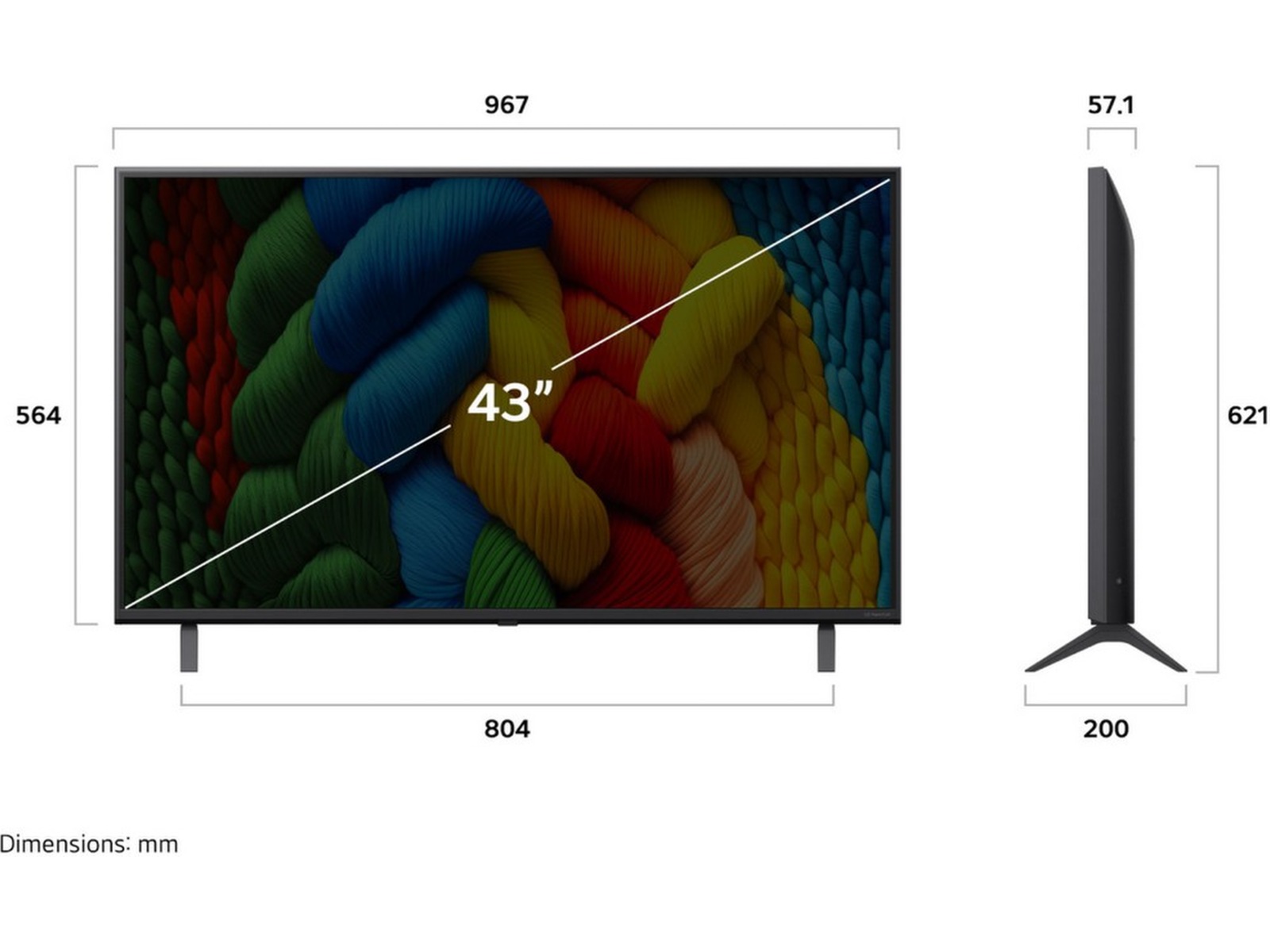 LG 43" NANO80 AI 4K NanoCell Smart TV (2025) 20 - 49 tums TV