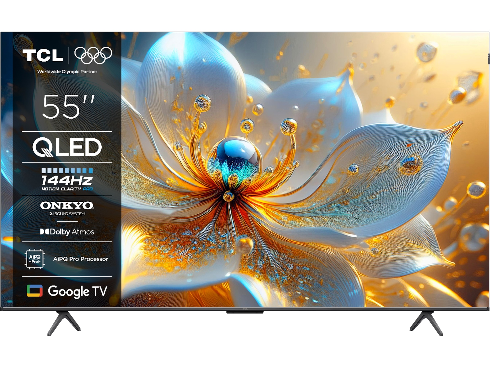 TCL 55" T8C 4K QLED Google TV (2025) 50 - 59 tums TV