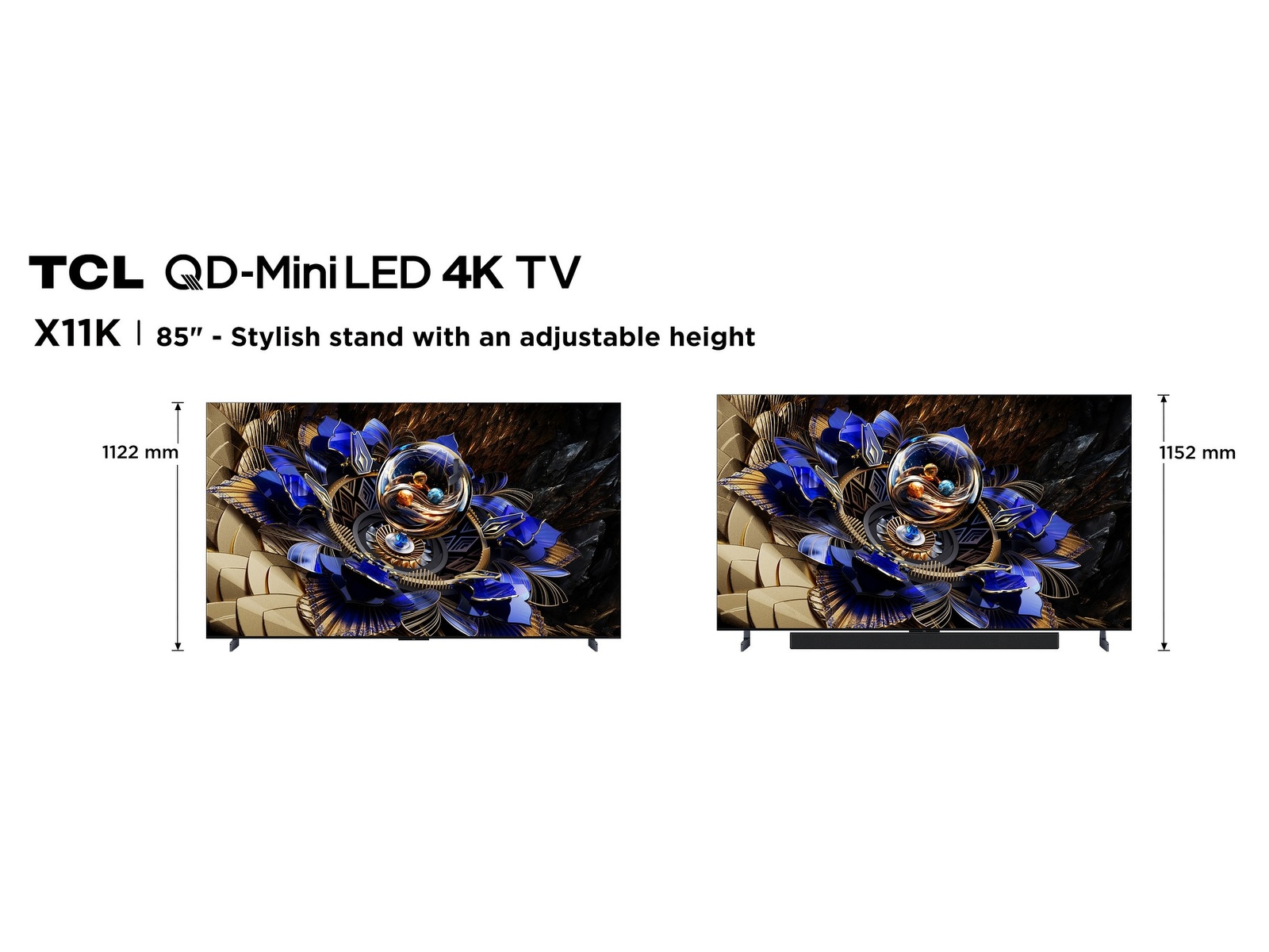 TCL 85" X11K Premium 4K QD-Mini LED Google TV Över 80 tums TV
