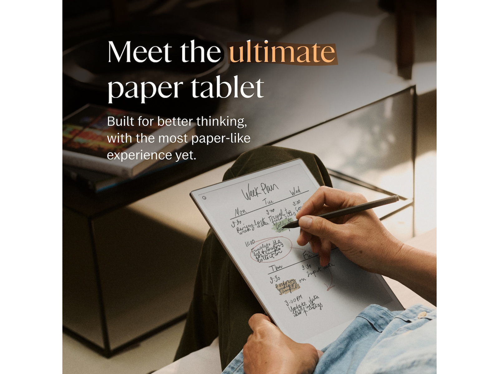 reMarkable Paper Pro 11,8" 64GB inkl. Marker Plus och Book Folio (svart skinn) Digitala anteckningsblock