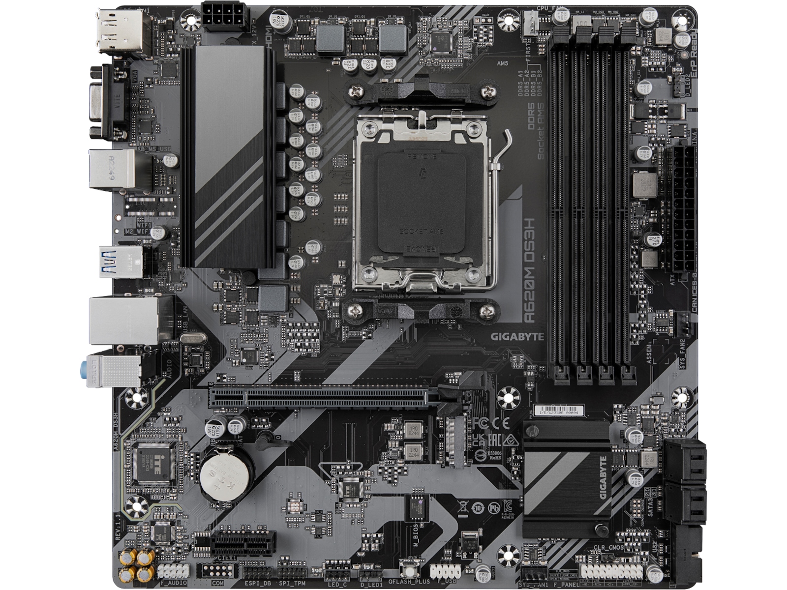 Gigabyte A620M DS3H Moderkort AMD Socket