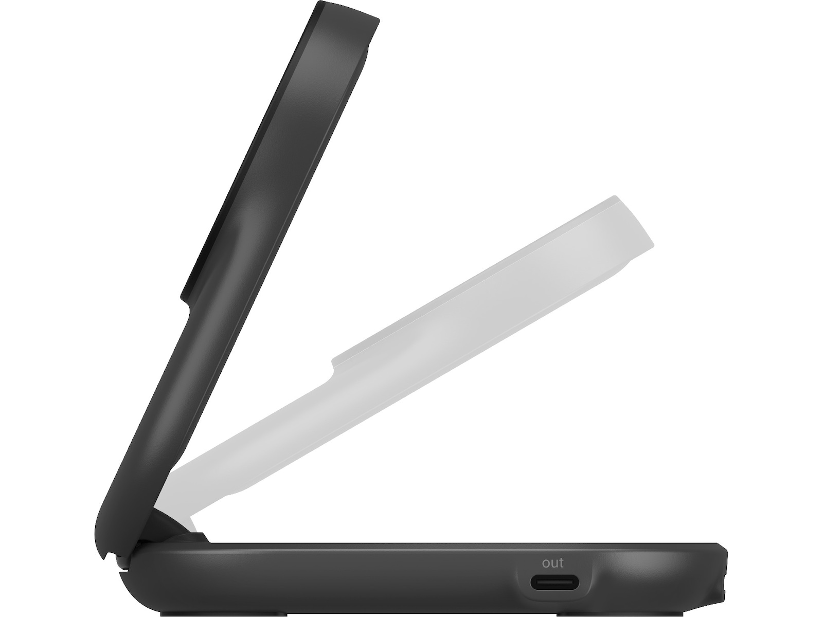 Belkin UltraCharge 2-i-1 Qi2 trådlös laddare (svart) Trådlös laddare