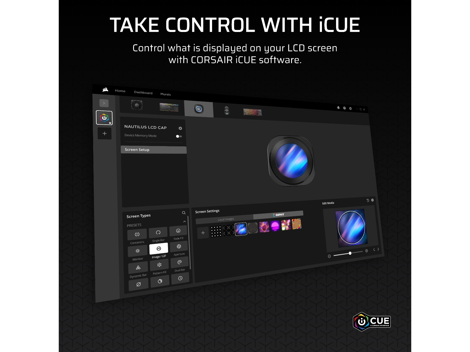 Corsair Nautilus 240 RS LCD Kylare (svart) CPU - Vattenkylning