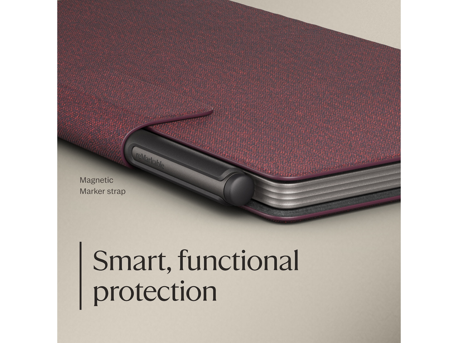 reMarkable Paper Pro Move Book Folio (burgunder) Tillbehör till digitala anteckningsblock