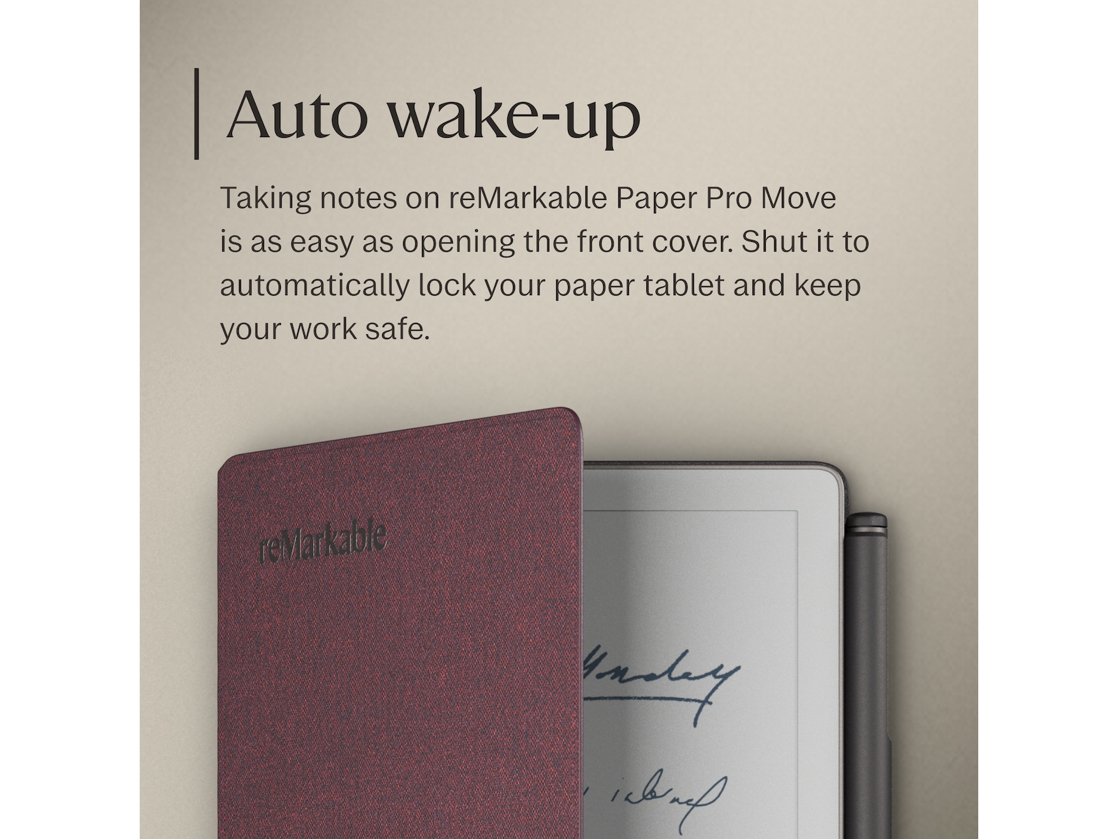 reMarkable Paper Pro Move Book Folio (burgunder) Tillbehör till digitala anteckningsblock