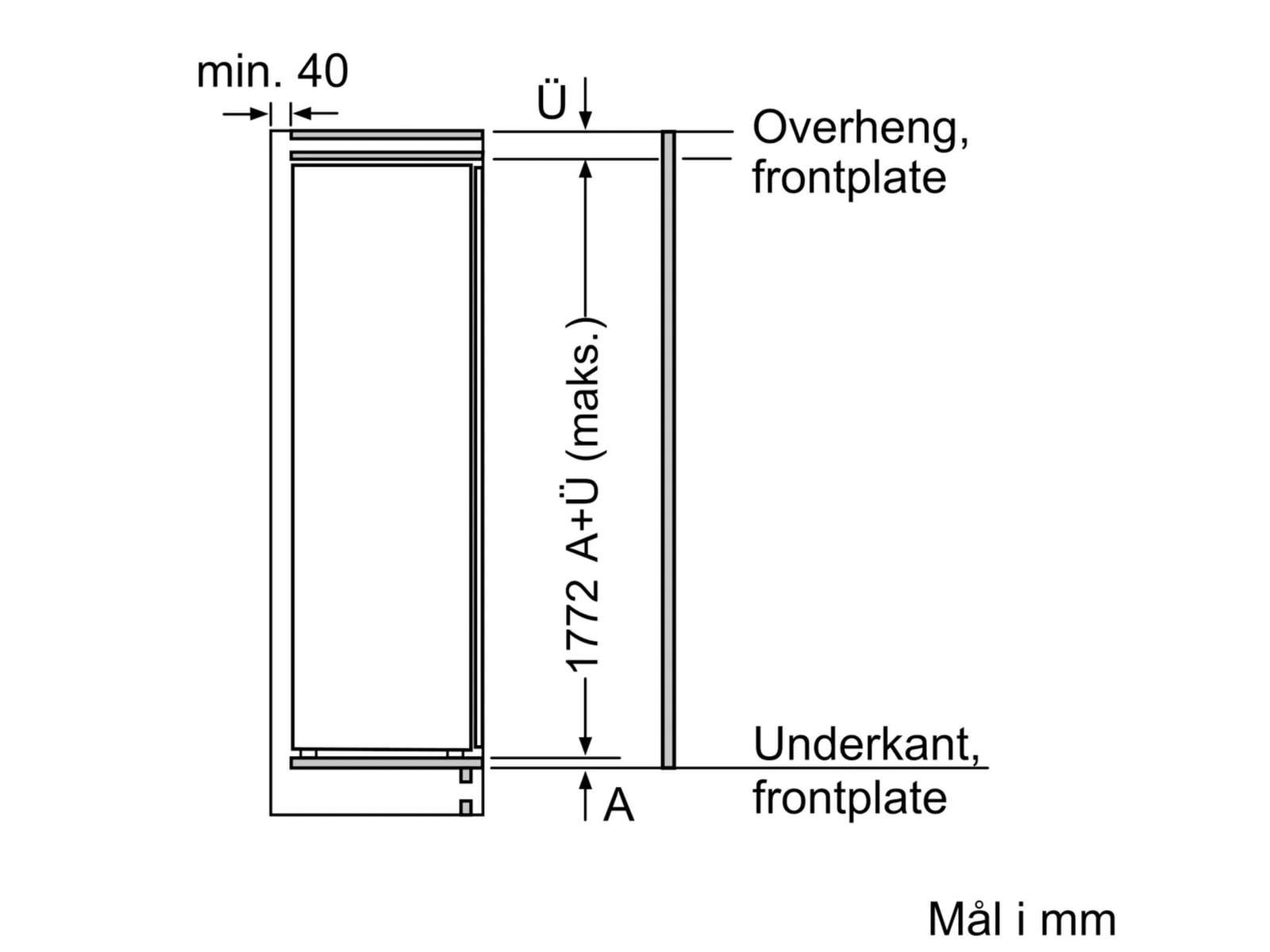Siemens KI81RAFE1 IQ500 Integrerat Kylskåp Integrerad kyl