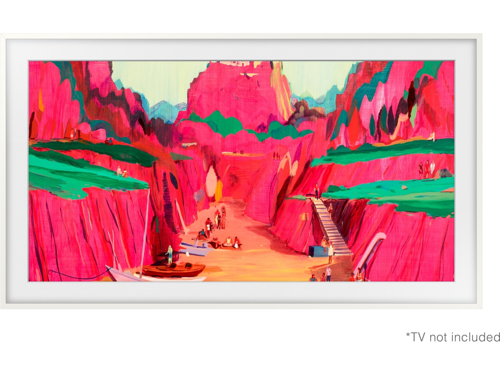 Samsung 85" ram till The Frame och The Frame Pro (2021-2025, Vit) TV-ram & tillbehör