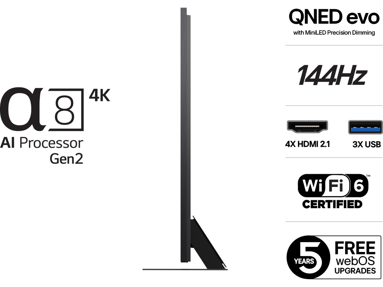 LG 100" QNED86 AI 4K QNED Smart TV (2025) Över 80 tums TV