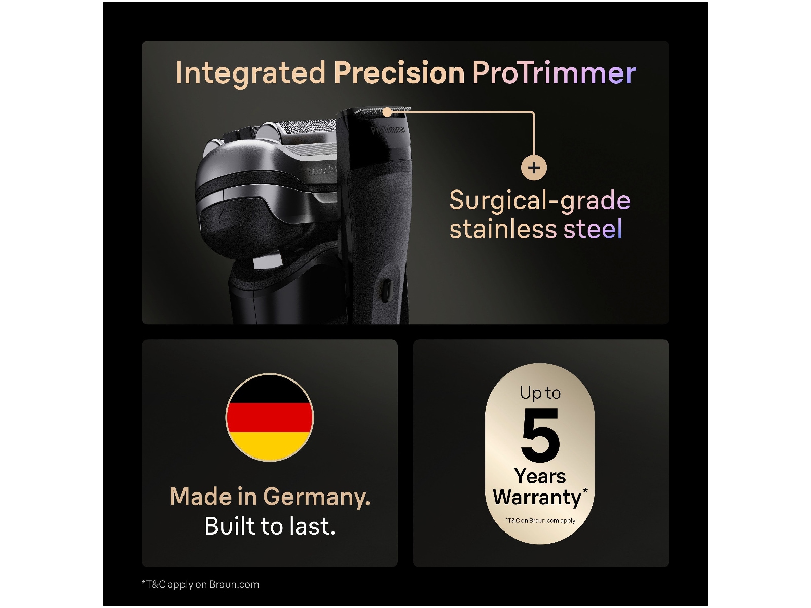 Braun Series 9 PRO+ Elektrisk Rakapparat 9660CC -B-Grade Demo träning & hälsa