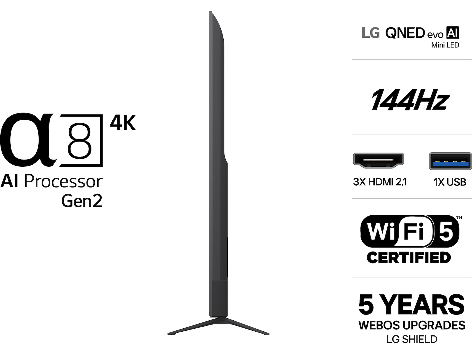 LG 85'' QNED 82B6A MiniLED 4K TV (2026) Över 80 tums TV