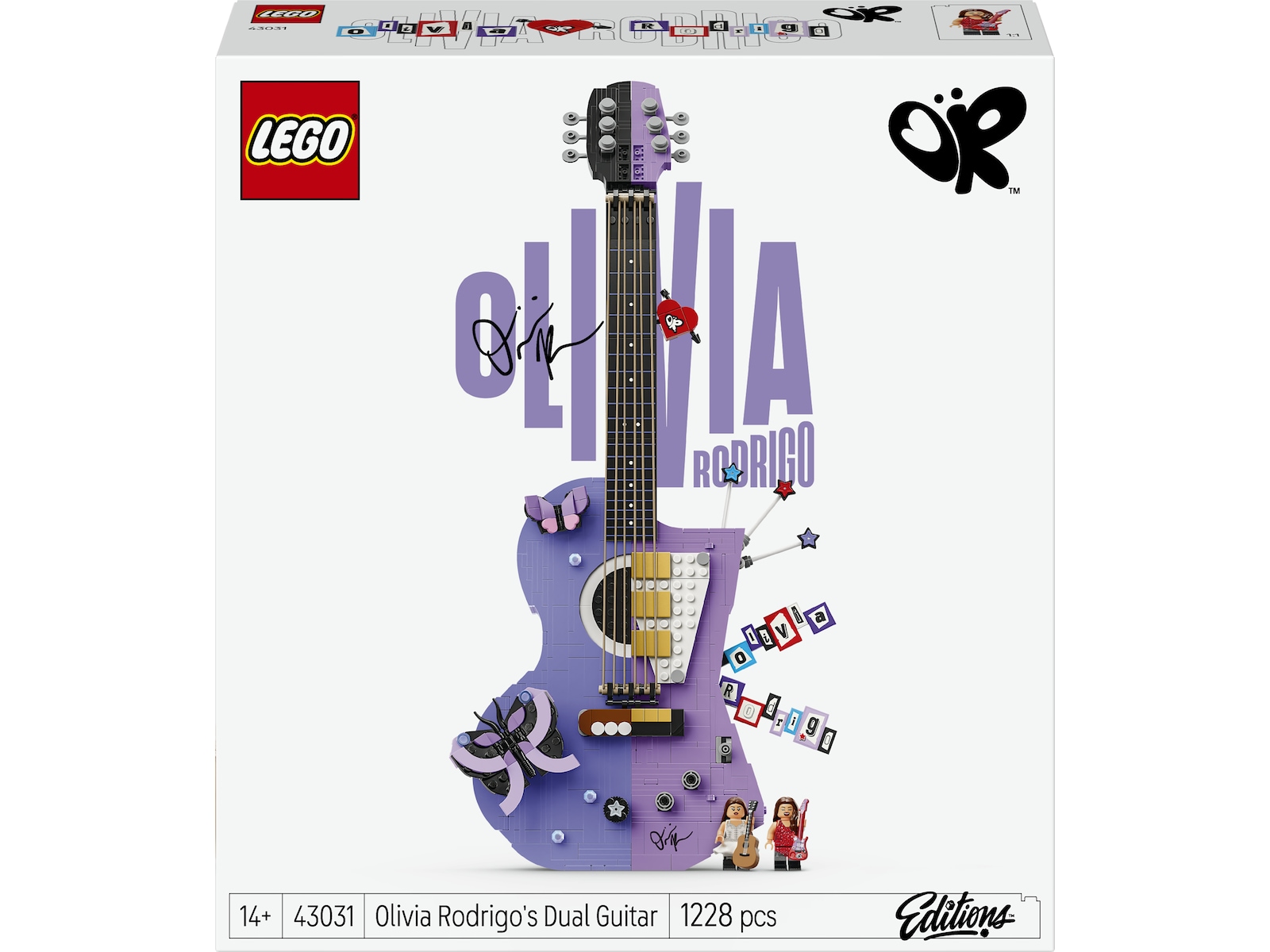 LEGO Editions Music Olivia Rodrigos tvåfärgade gitarr 43031 LEGO