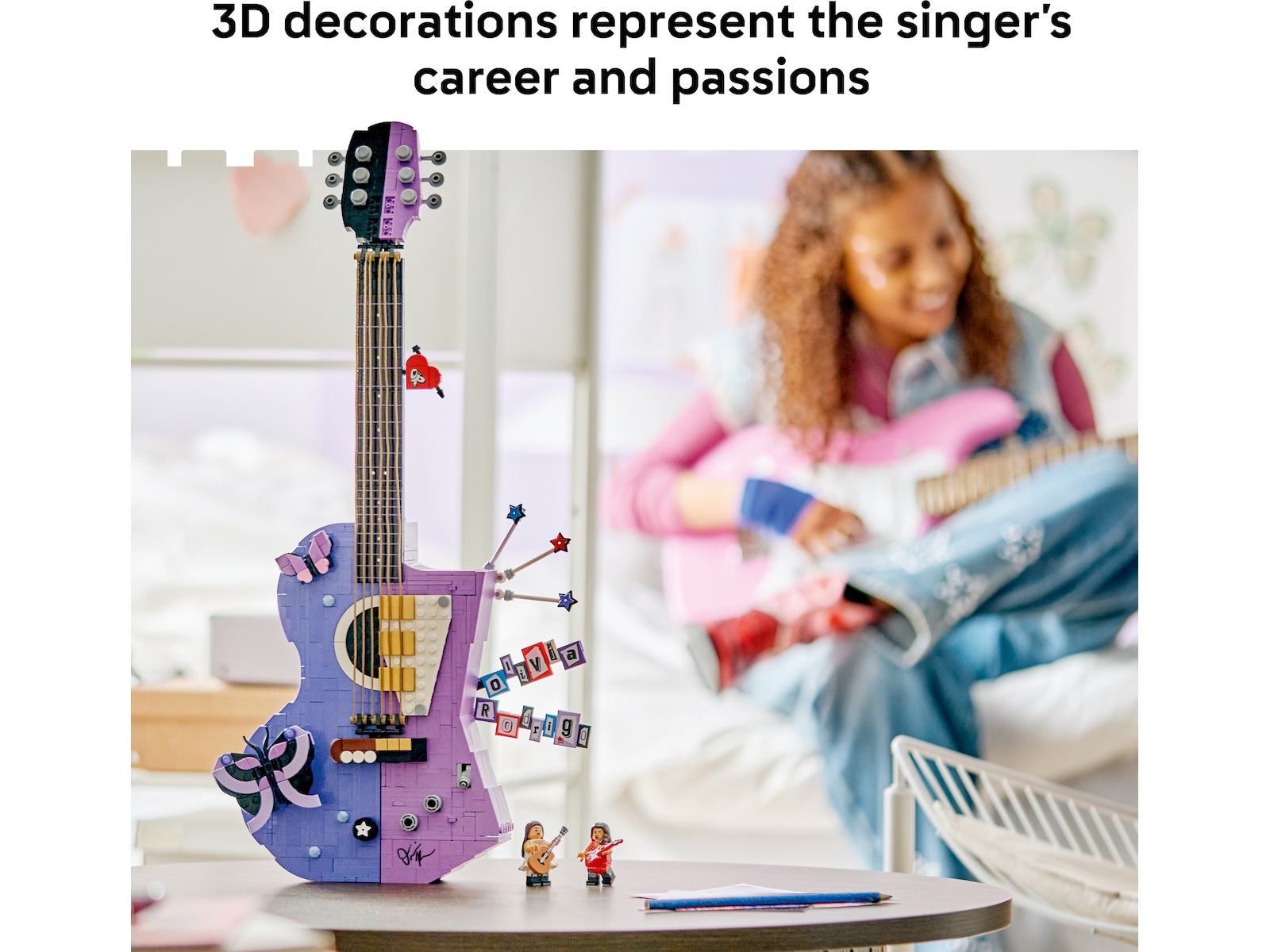 LEGO Editions Music Olivia Rodrigos tvåfärgade gitarr 43031 LEGO