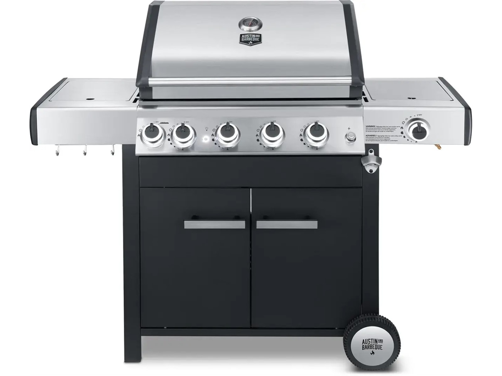 Austin and Barbeque Gasolgrill med flera brännare och funktioner Utomhusgrillar