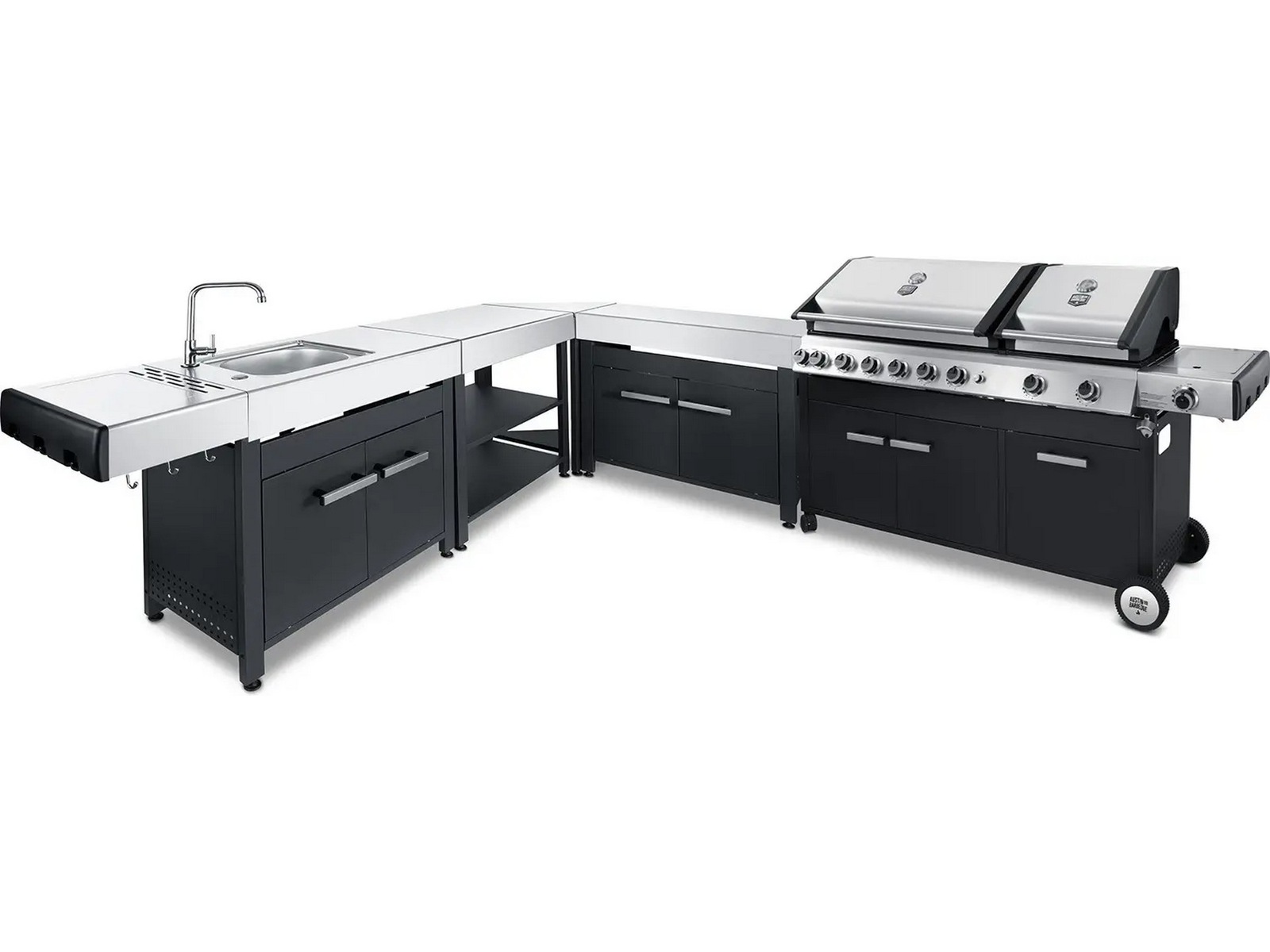 Austin and Barbeque Gasolgrill med 8 + 2 brännare & funktioner Utomhusgrillar