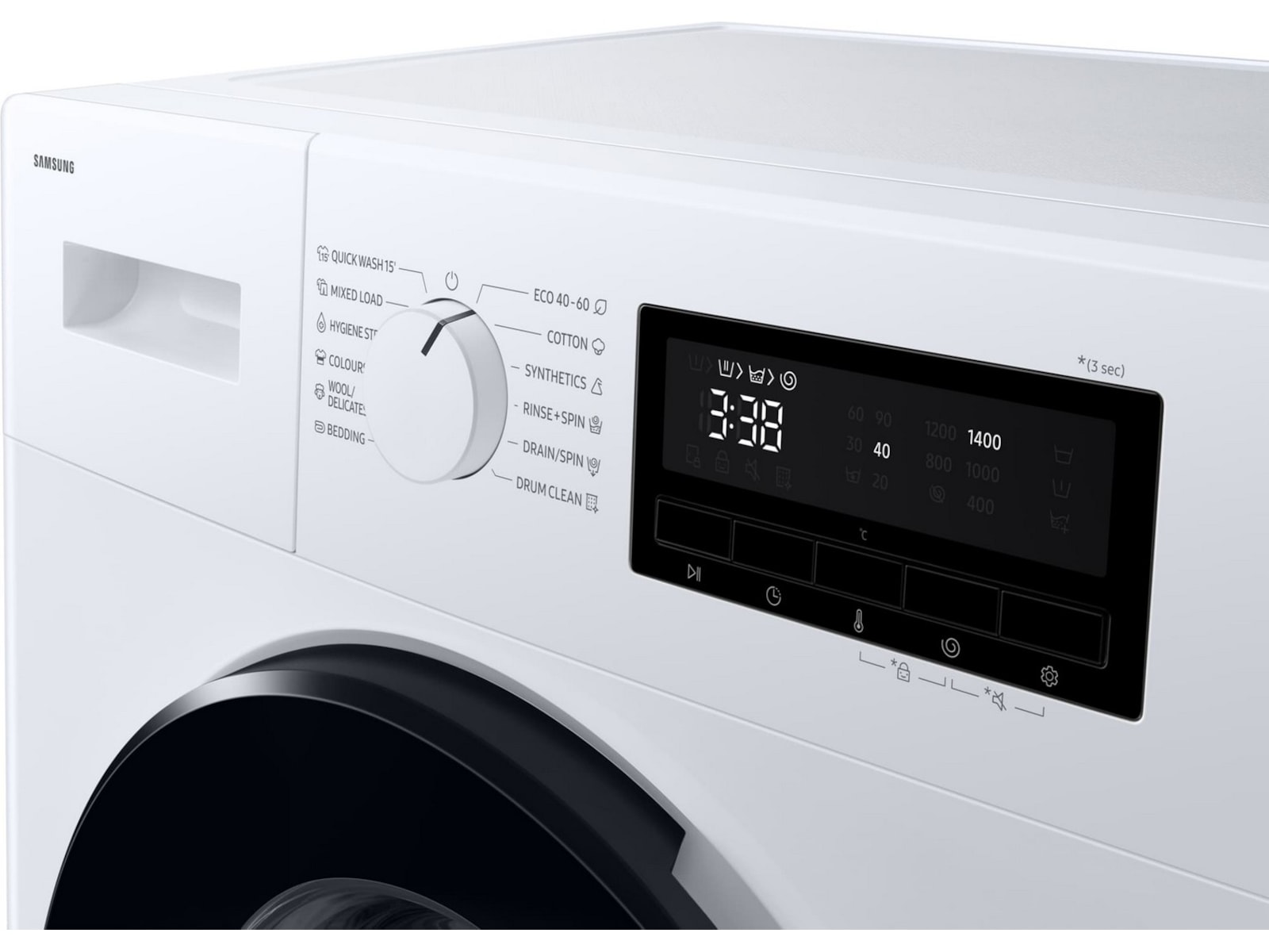 Samsung WW3000FM tvättmaskin 8KG (vit) Tvättmaskin