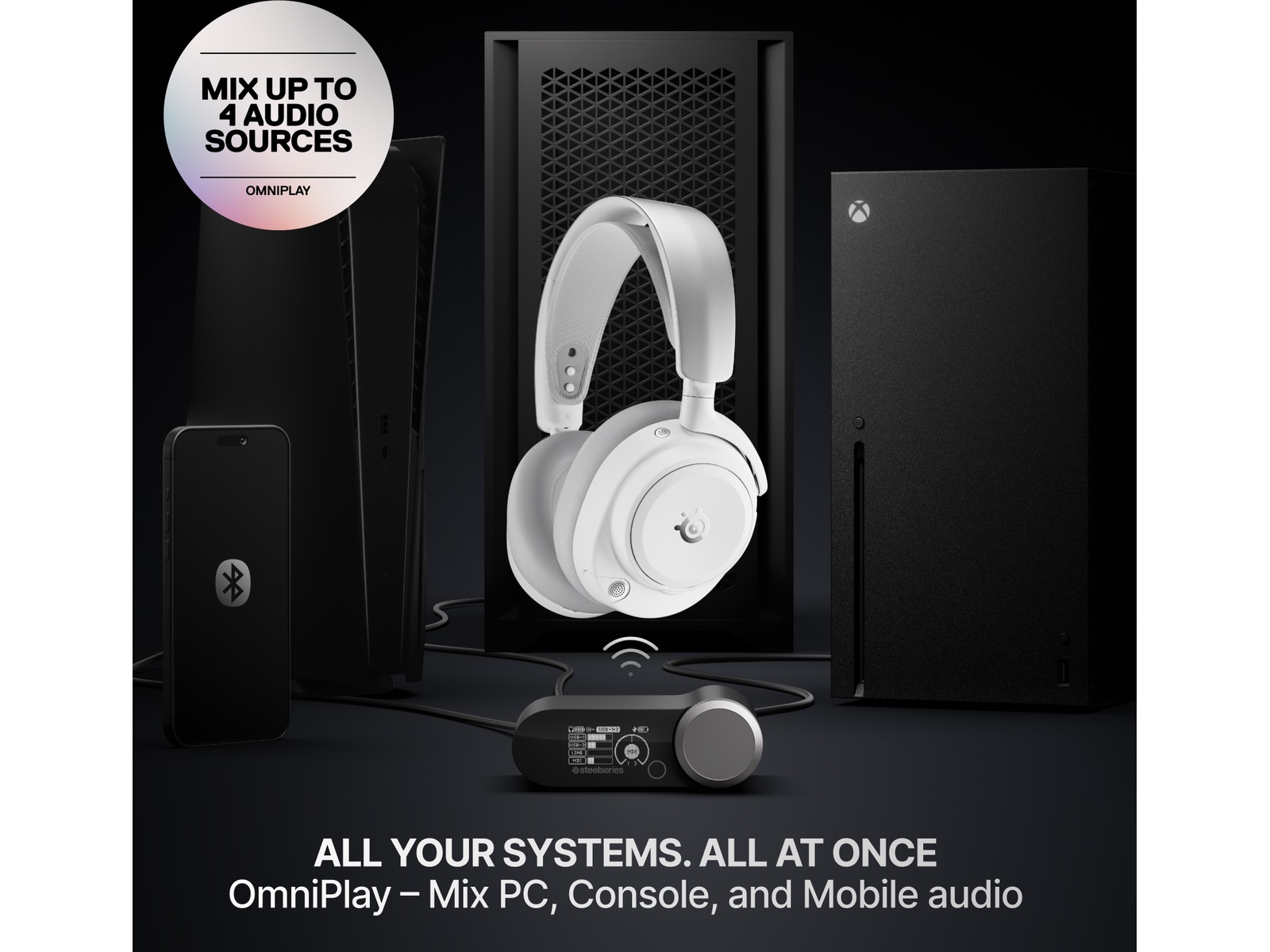 SteelSeries Arctis Nova Pro Omni trådlöst gaming-headset Gamingheadset
