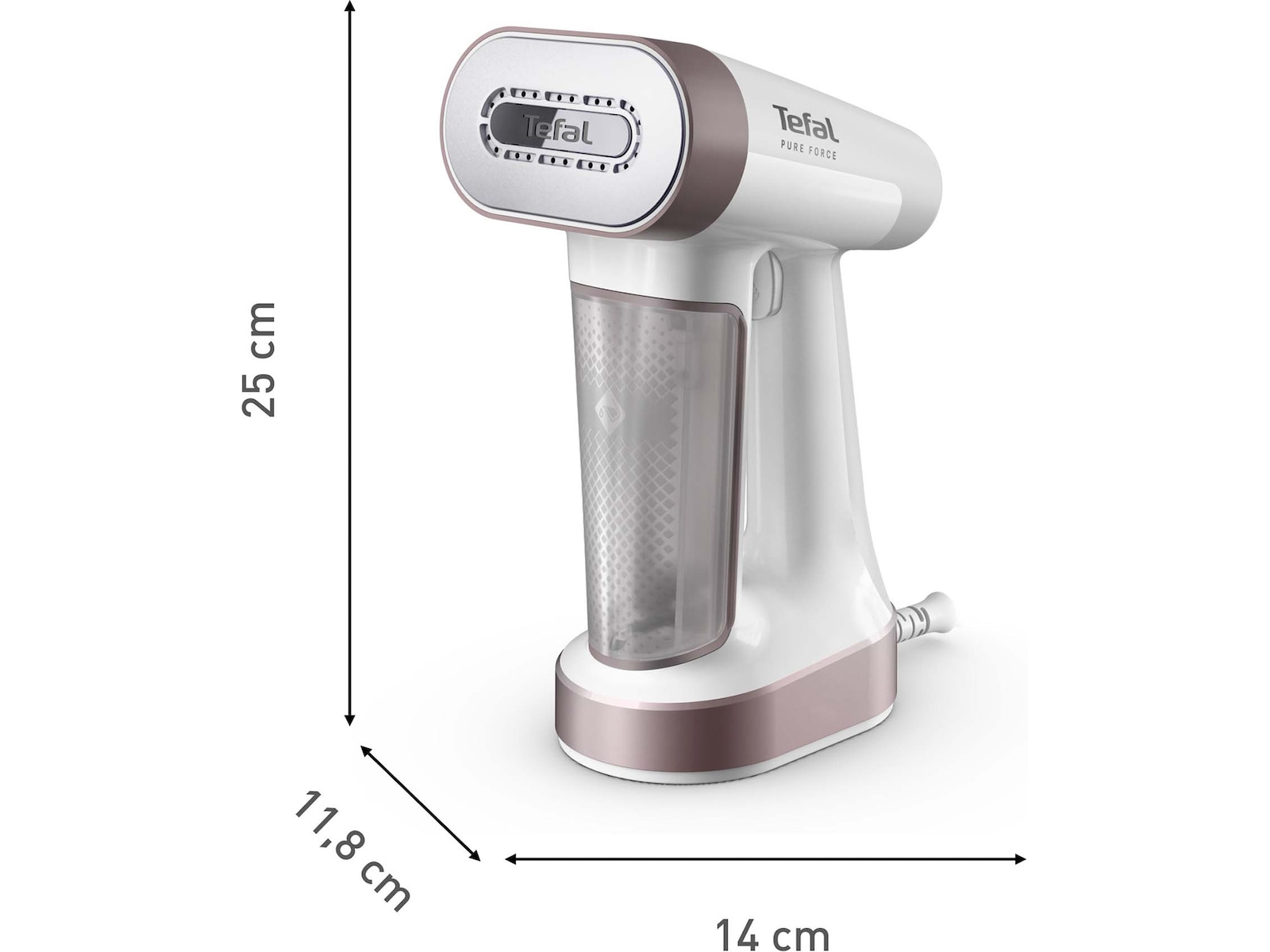 Tefal Pure Force 2in1 Vit & Rosa DT8720E0 1800 W Steamer