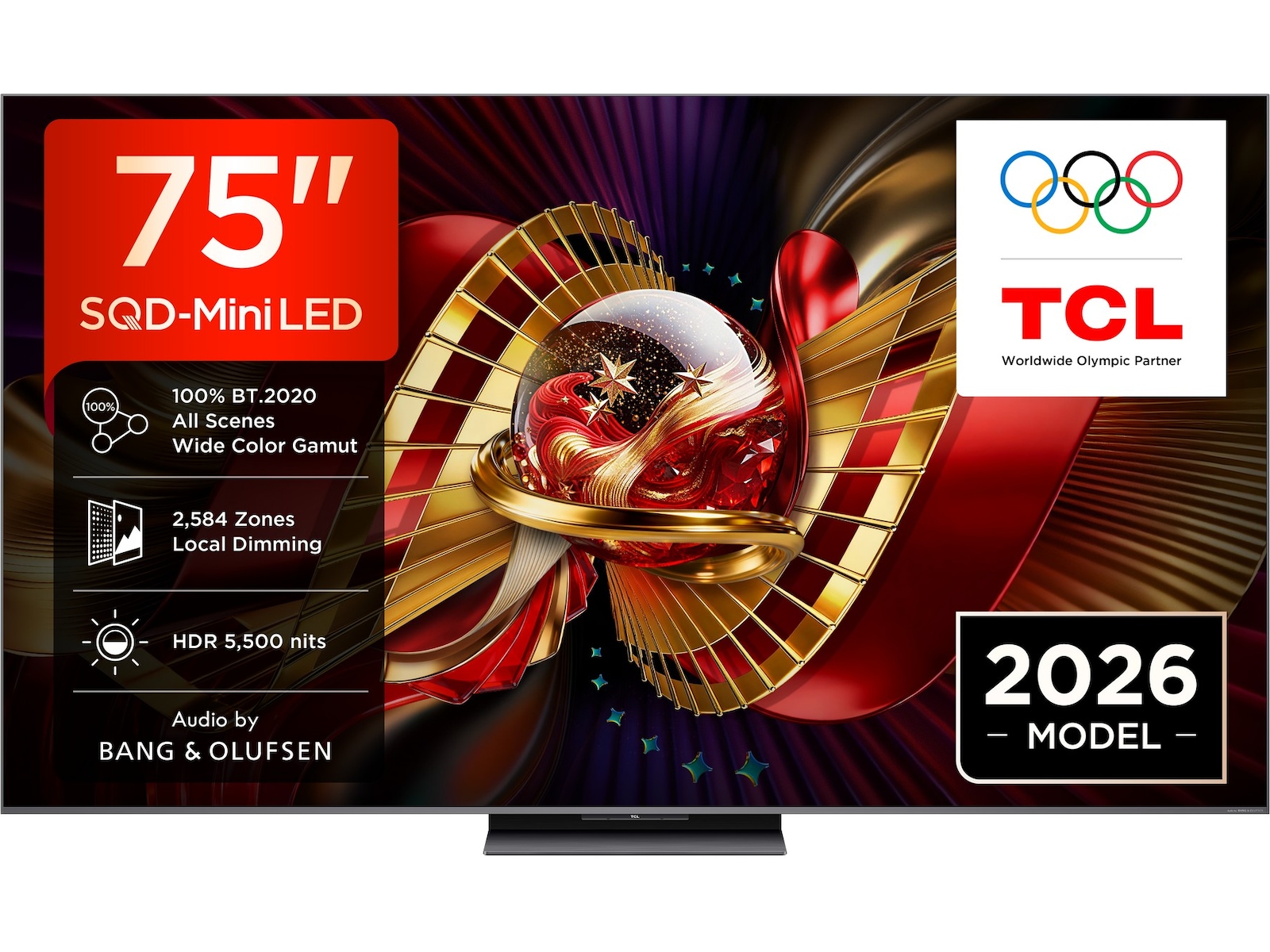 TCL C8L 75” SQD-Mini LED Smart TV (2026) 70 - 79 tums TV