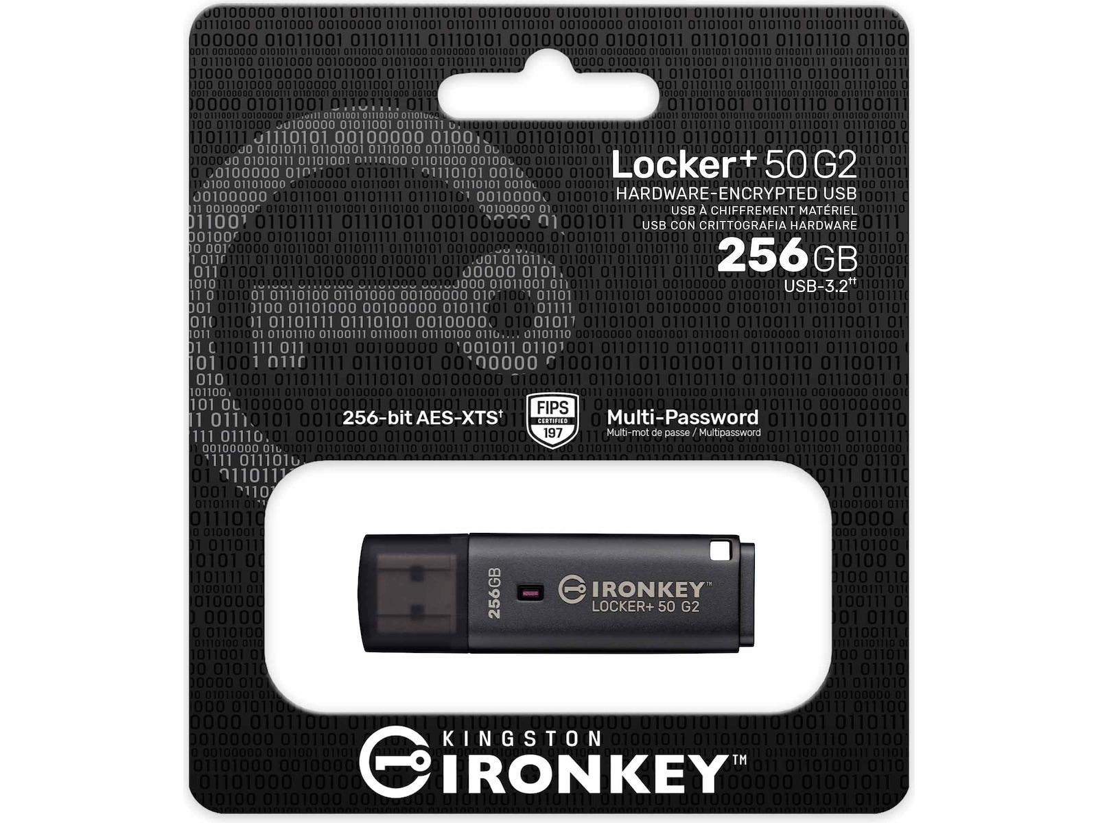 Kingston IronKey Locker+ 50 G2 USB-minne 256 GB USB-minnen