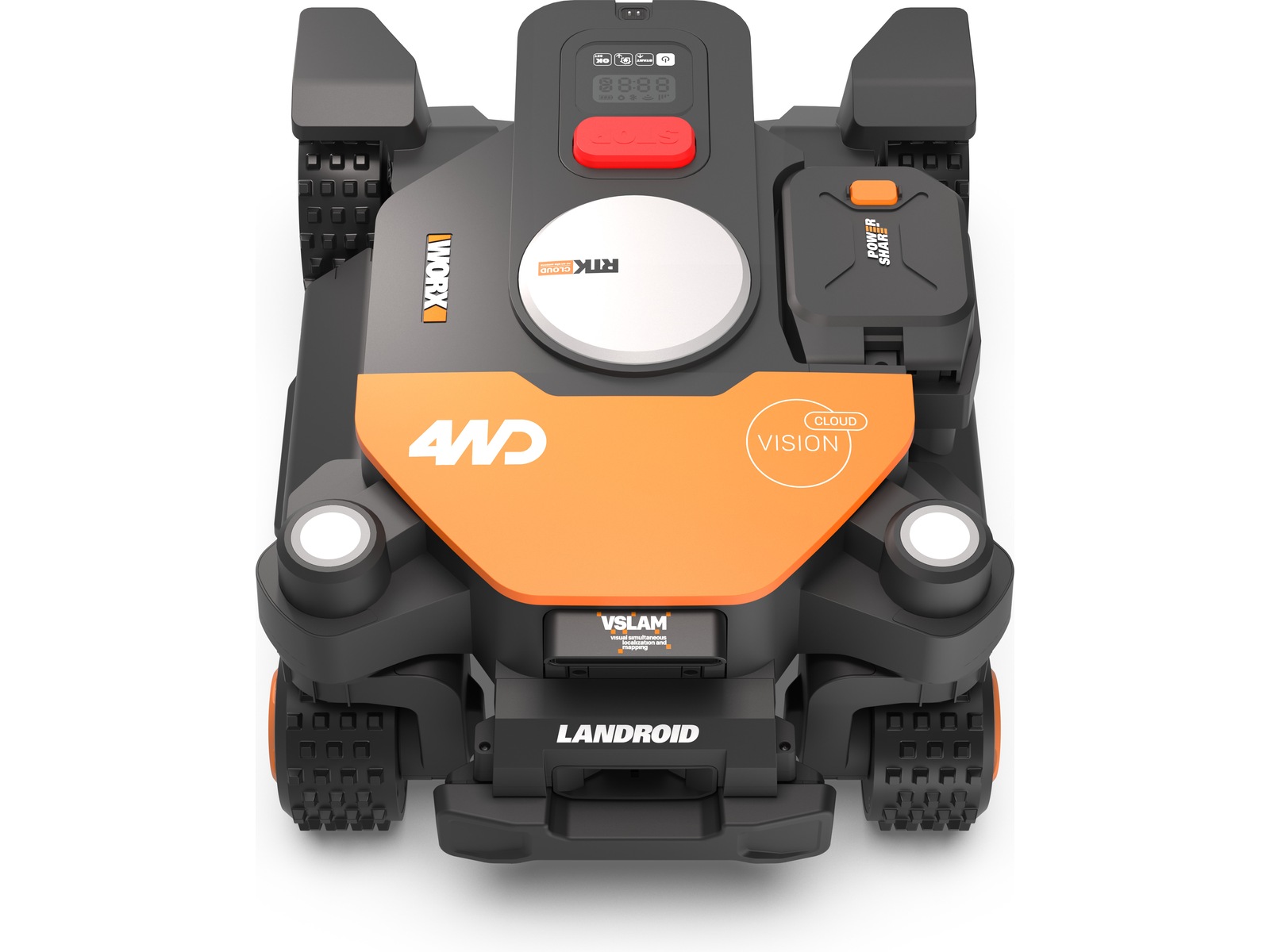 Worx WR342E Landroid Vision Cloud AWD 2000 m² + garage Robotgräsklippare