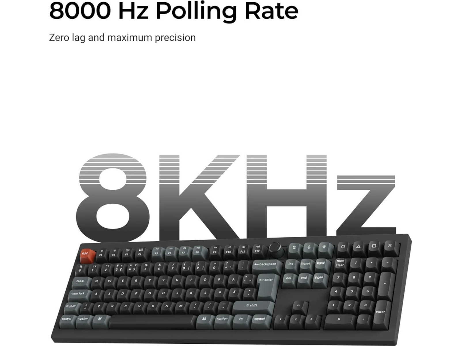 Keychron V6 Ultra 100% 8K Brown Trådlöst gamingtangentbord Gamingtangentbord