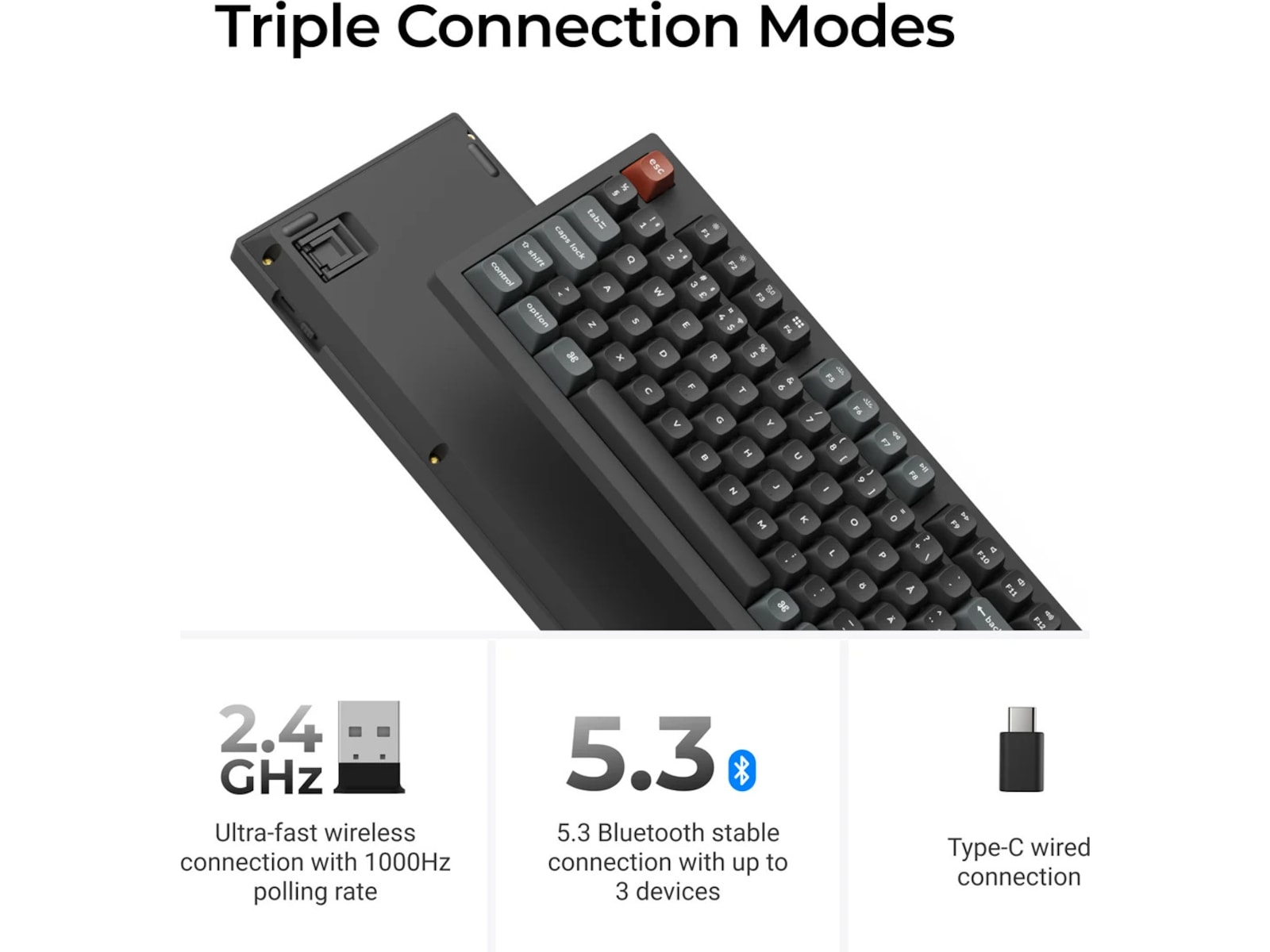 Keychron V6 Ultra 100% 8K Brown Trådlöst gamingtangentbord Gamingtangentbord