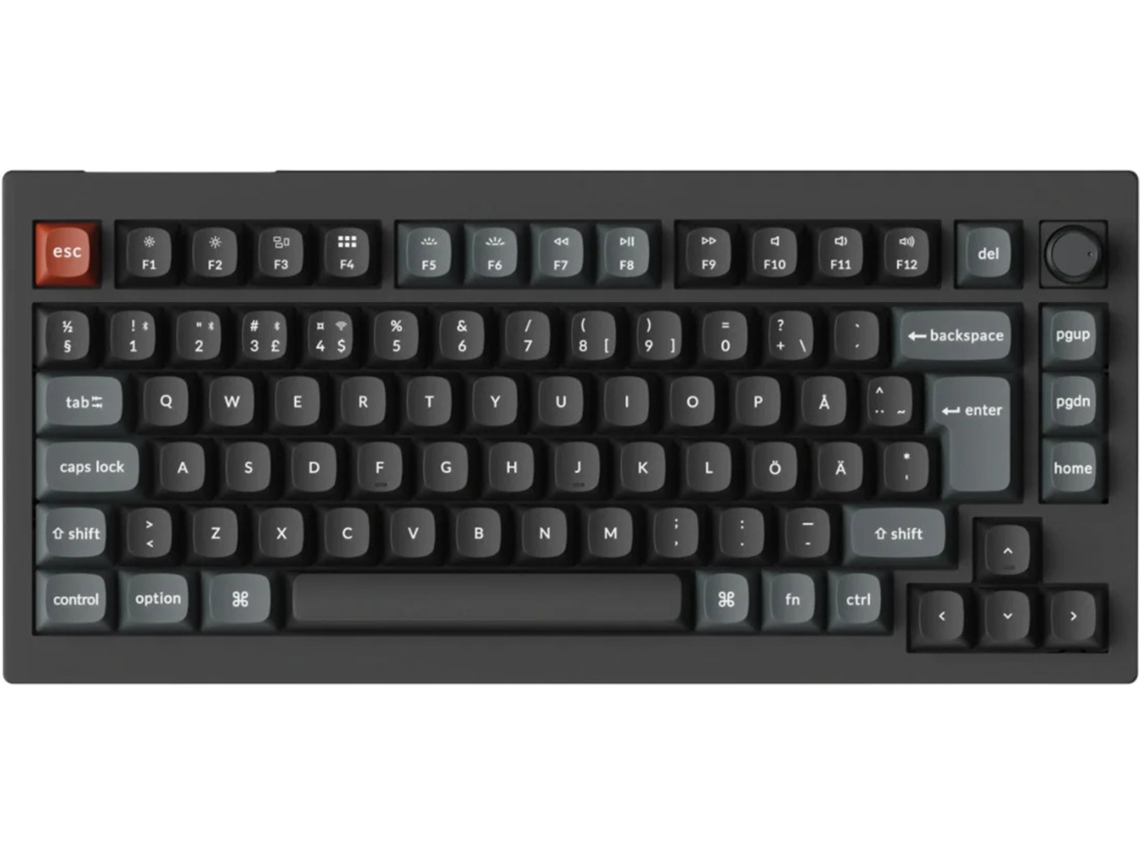 Keychron V1 Ultra 75% 8K Red Trådlöst Gamingtangentbord Gamingtangentbord