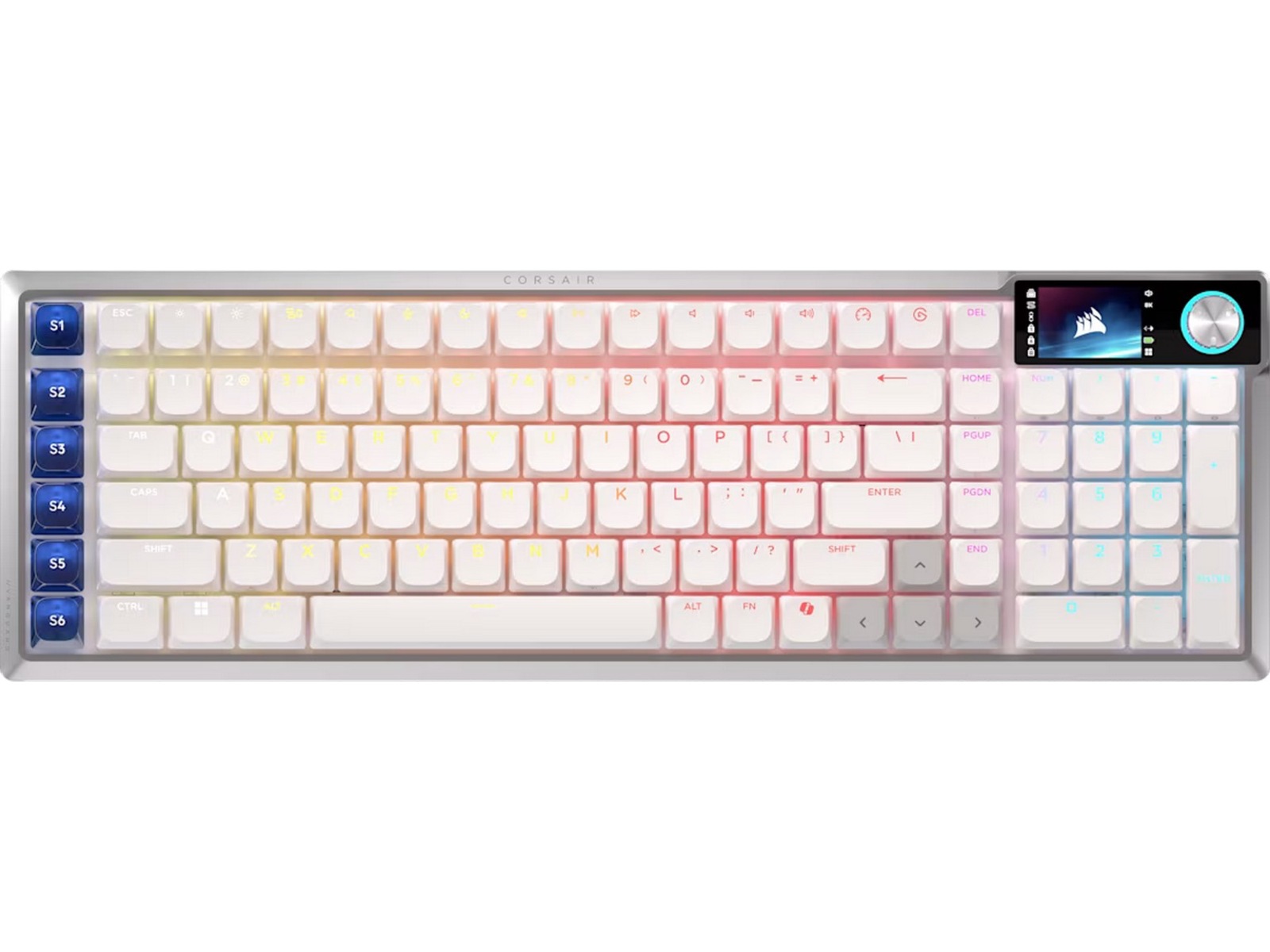 Corsair Vanguard Air 99 trådlöst gamingtangentbord (vit) -B-Grade Demo tangentbord