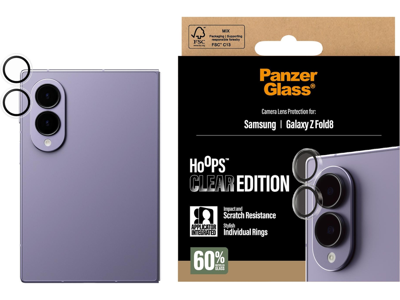 PanzerGlass Galaxy Z Fold 8 Hoops Linsskydd Skärmskydd