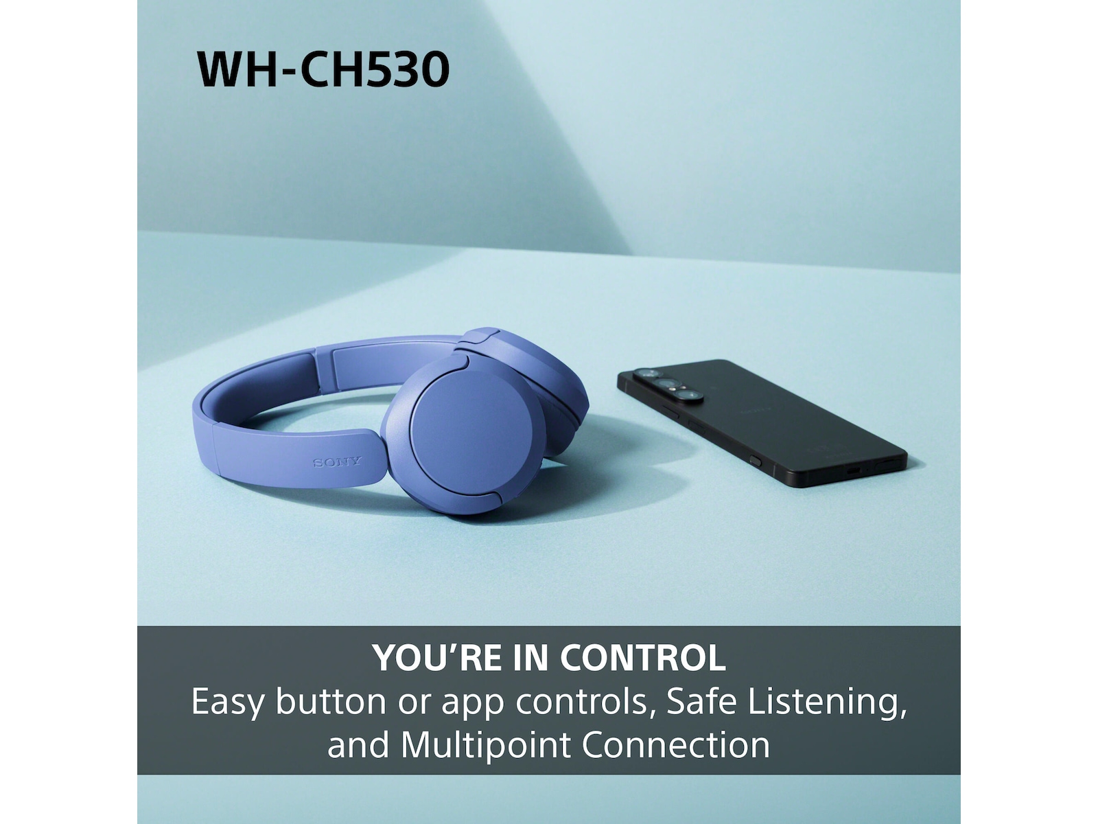 Sony WH-CH530 trådlösa Bluetooth-hörlurar (rosa) Hörlurar